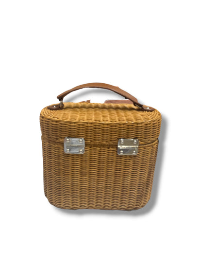 Miu Miu - Sac Vanity en Osier cuir Gold PM