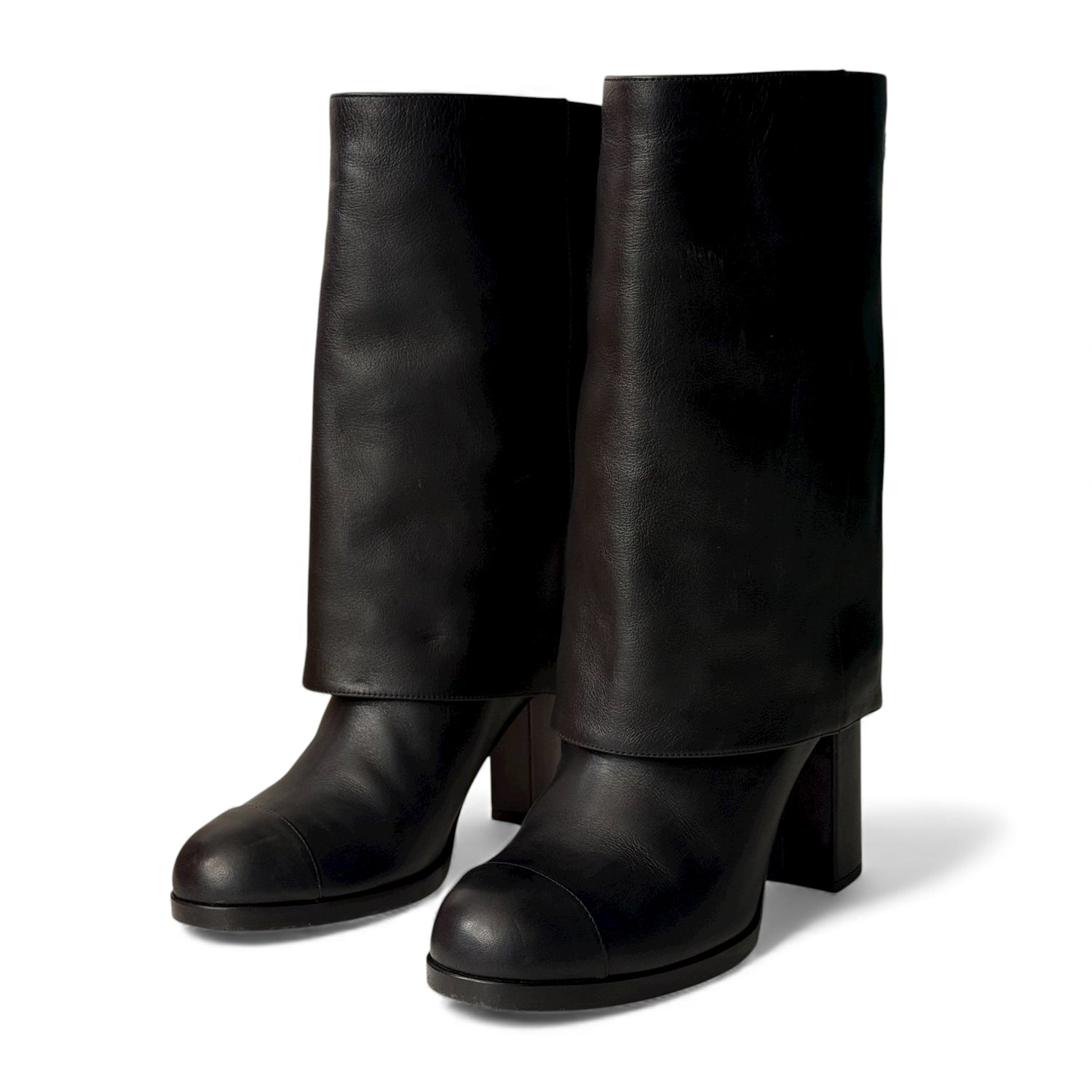 Chanel - Bottines avec perles et zip T.38