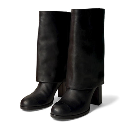 Chanel - Bottines avec perles et zip T.38