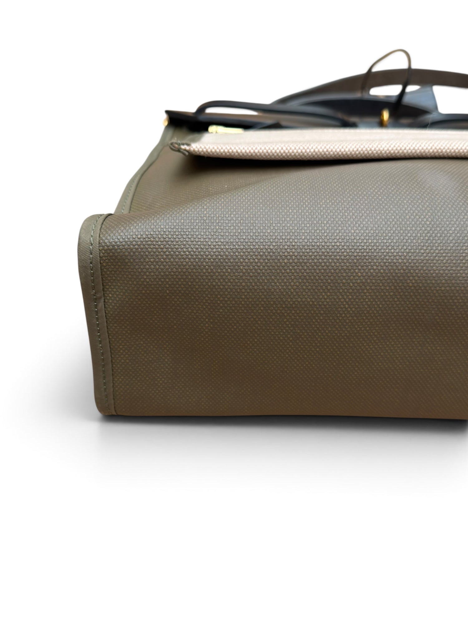 Hermès - Sac Herbag 31 Kaki et Noir