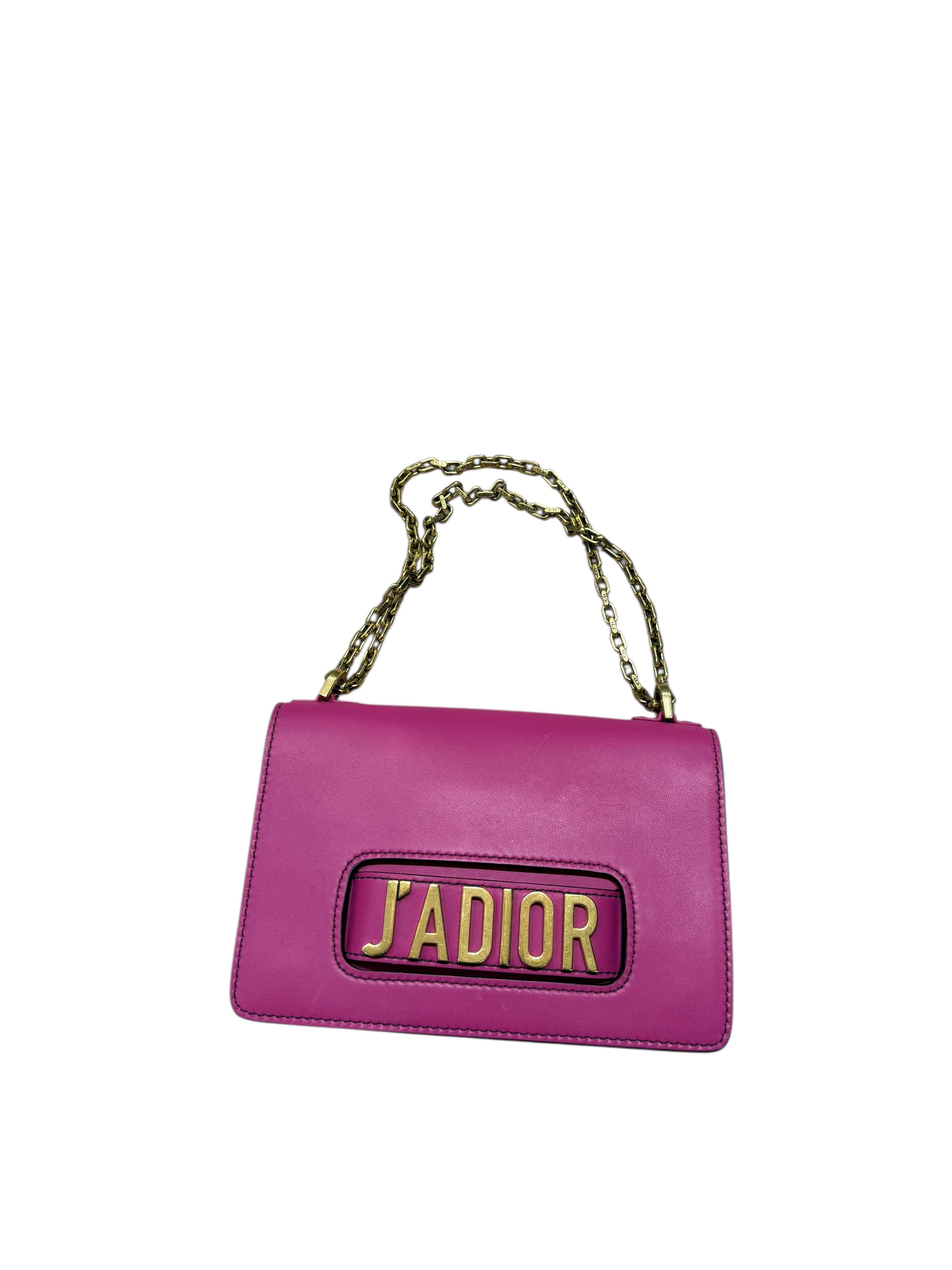 Christian Dior - Sac J'Adior en cuir rose fuchsia – Les Folies d