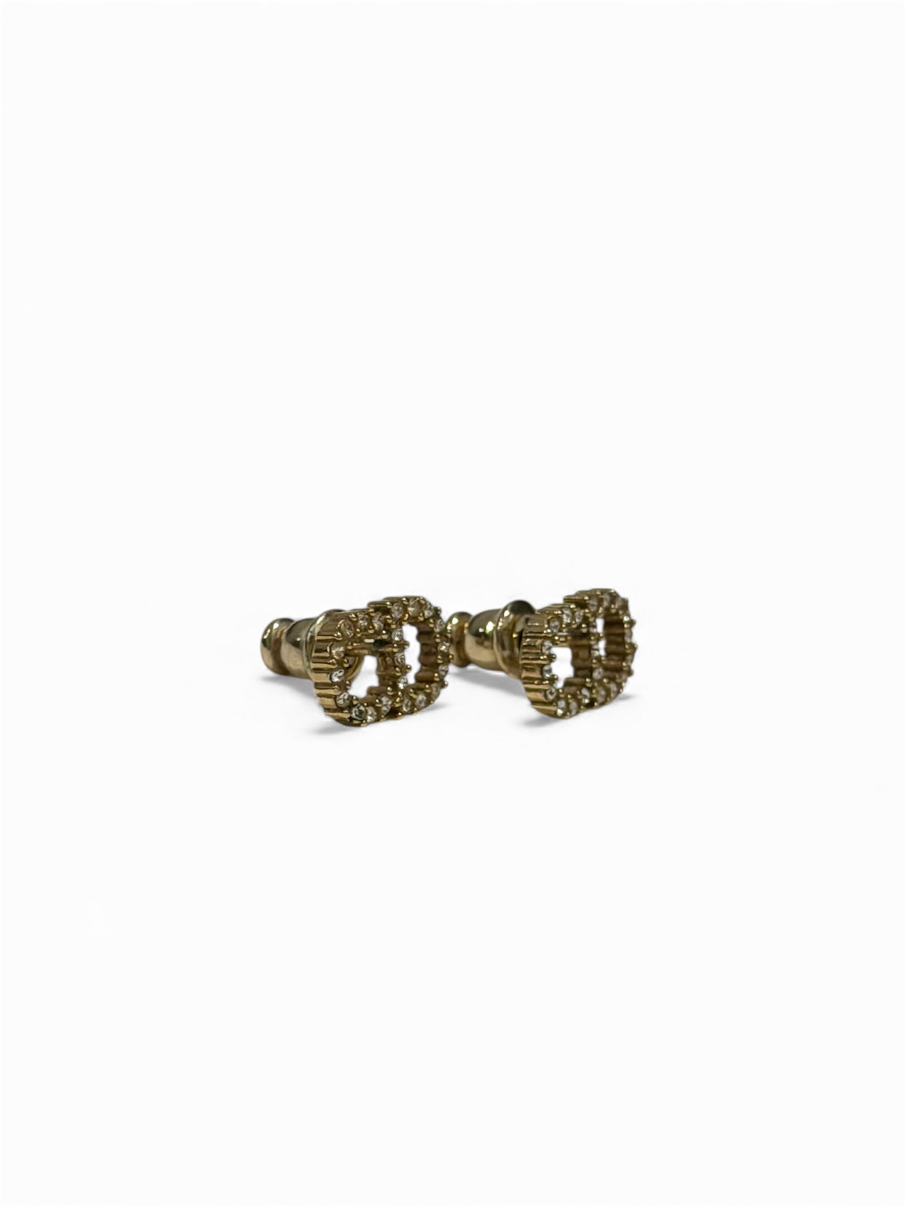 Dior - Orecchini a lobo CD con strass