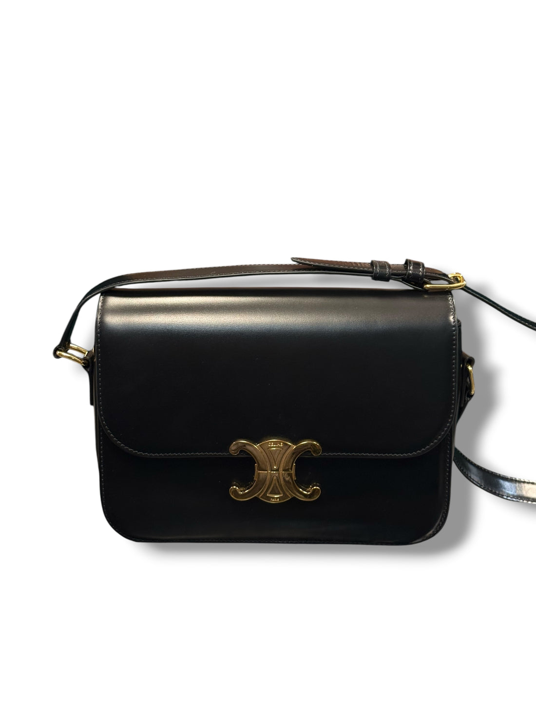 Céline – Klassische Triomphe-Tasche, schwarz