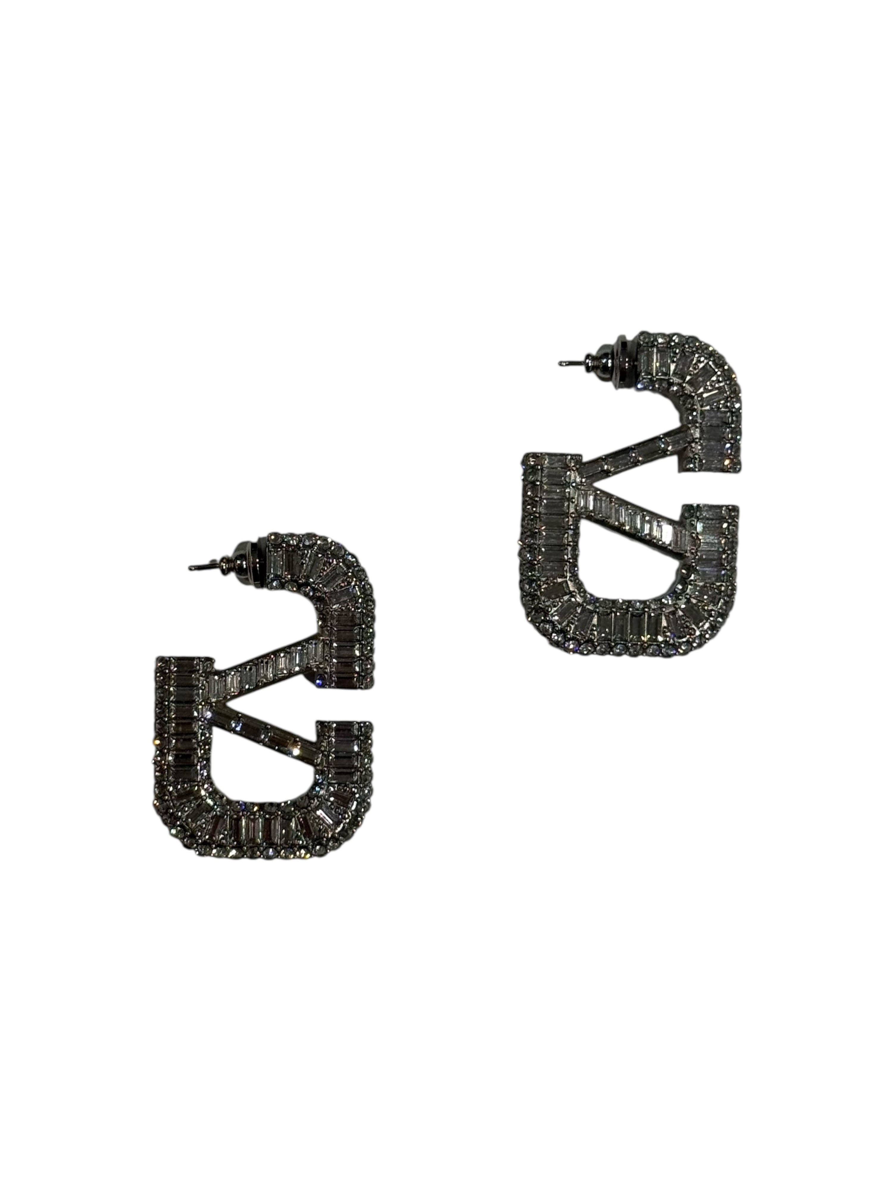 Valentino - Boucles d’oreille Vlogo Signature Strass | Les Folies d’Eugénie