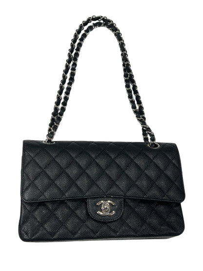 Chanel - Sac classique 11.12 timeless médium cuir caviar noir