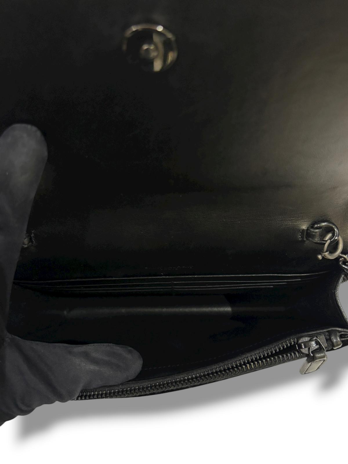 Yves Saint Laurent - Borsa a tracolla Kate in velluto