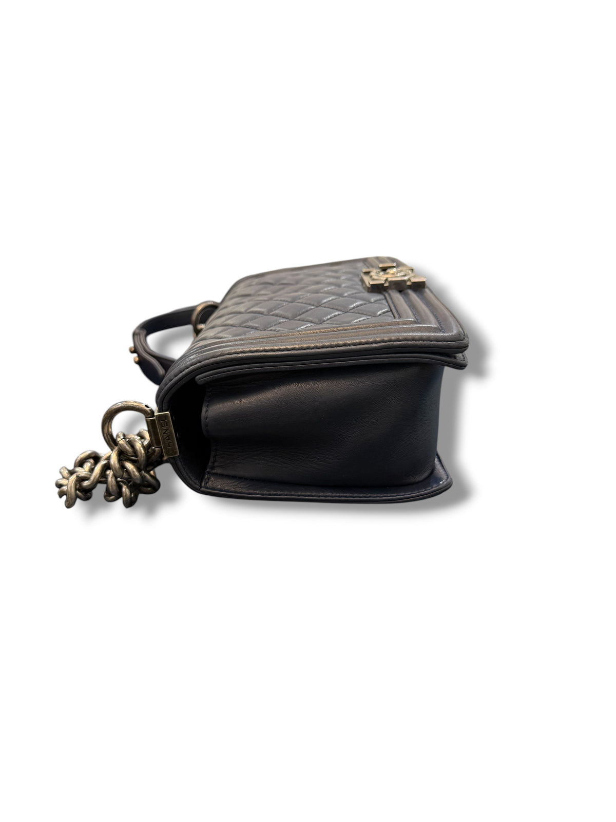 Chanel - Sac Classique Boy bleu marine