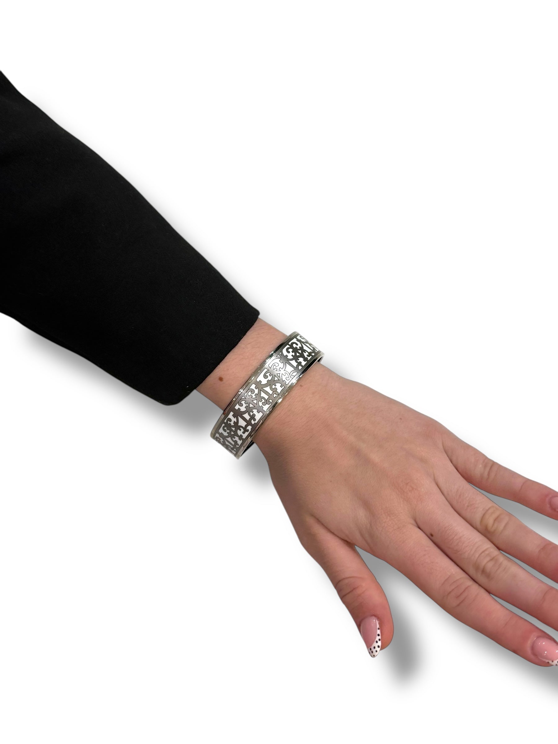 Hermès - Bracelet jonc émail imprimé