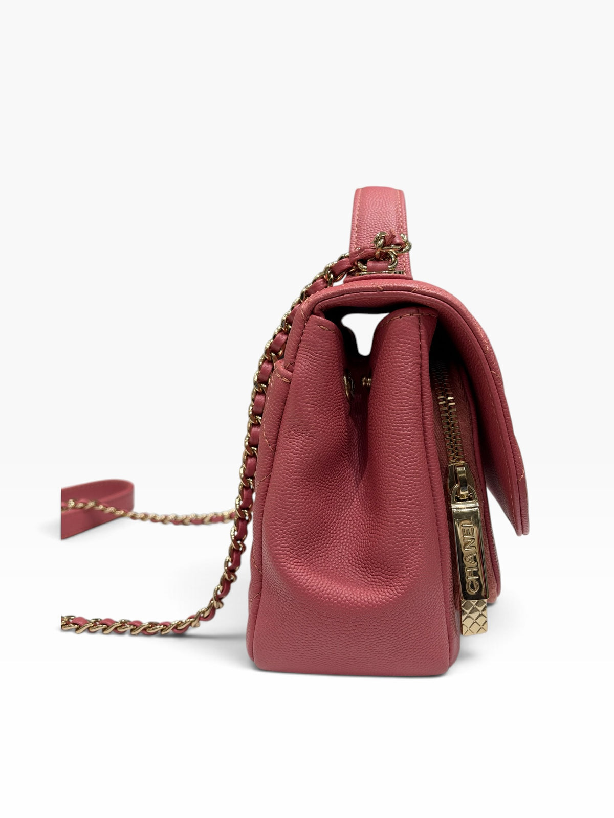 Chanel - Sac Business Affinity rose cuir caviar