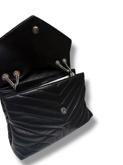 YSL - Sac Loulou cuir noir GM