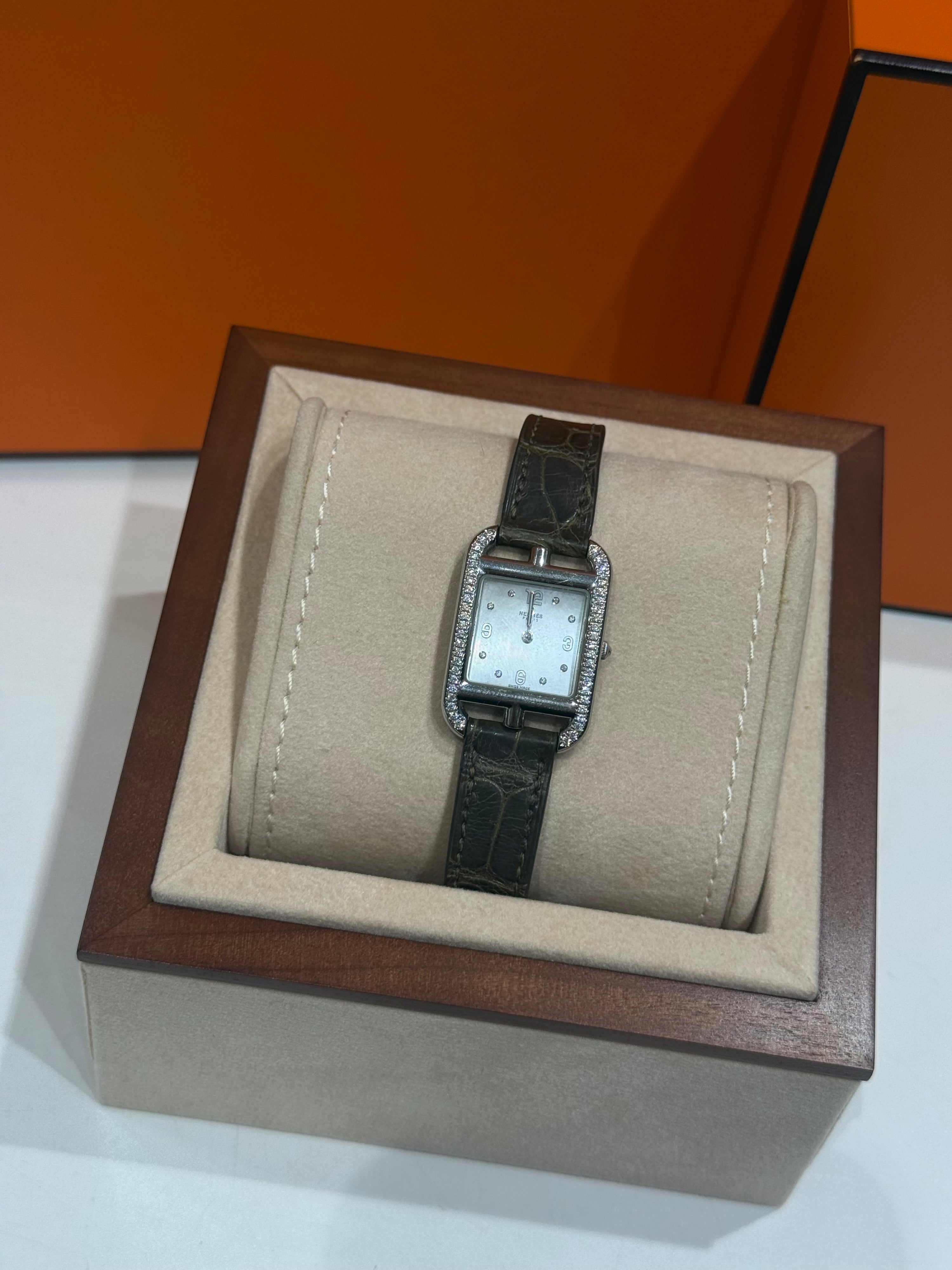 Hermès -Montre Cape Code 27mm full diamants