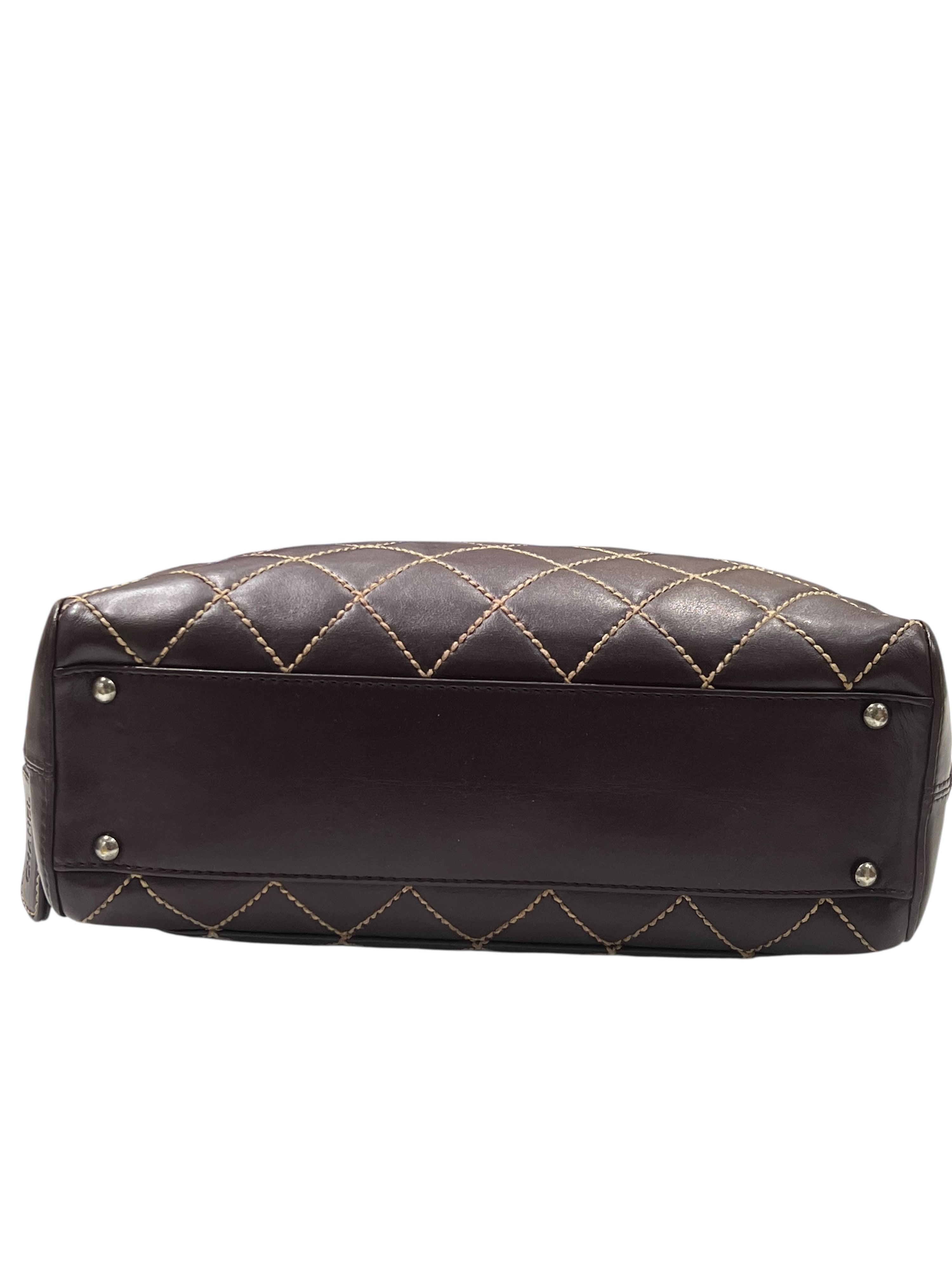 Sac Chanel -  Cuir Marron Wild Stitch | Les Folies d’Eugénie