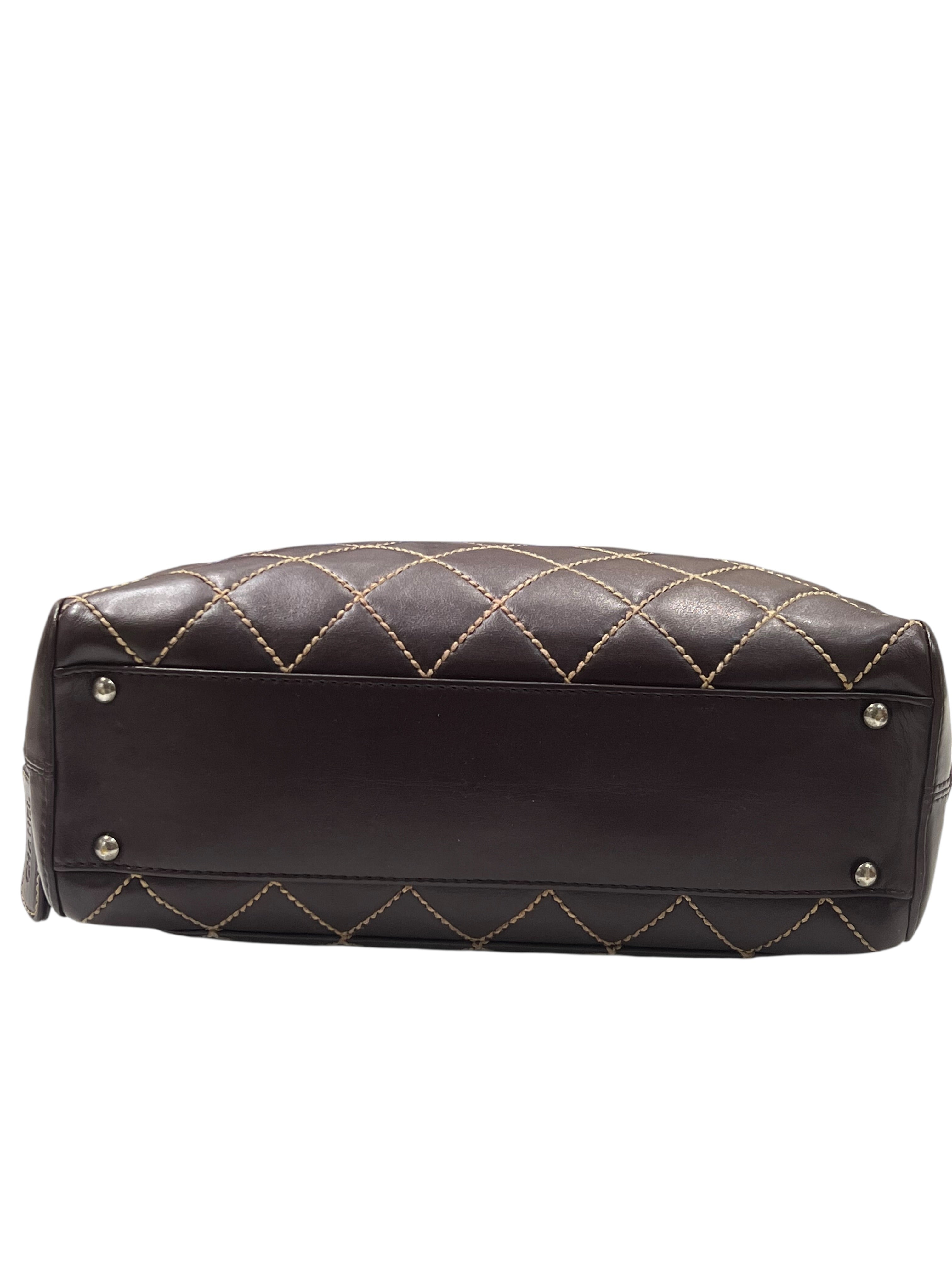 Sac Chanel -  Cuir Marron Wild Stitch | Les Folies d’Eugénie