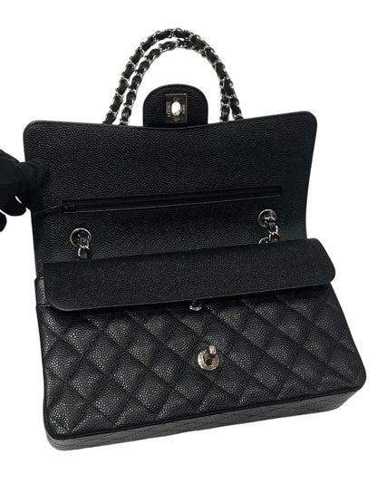 Chanel - Sac classique 11.12 timeless médium cuir caviar noir