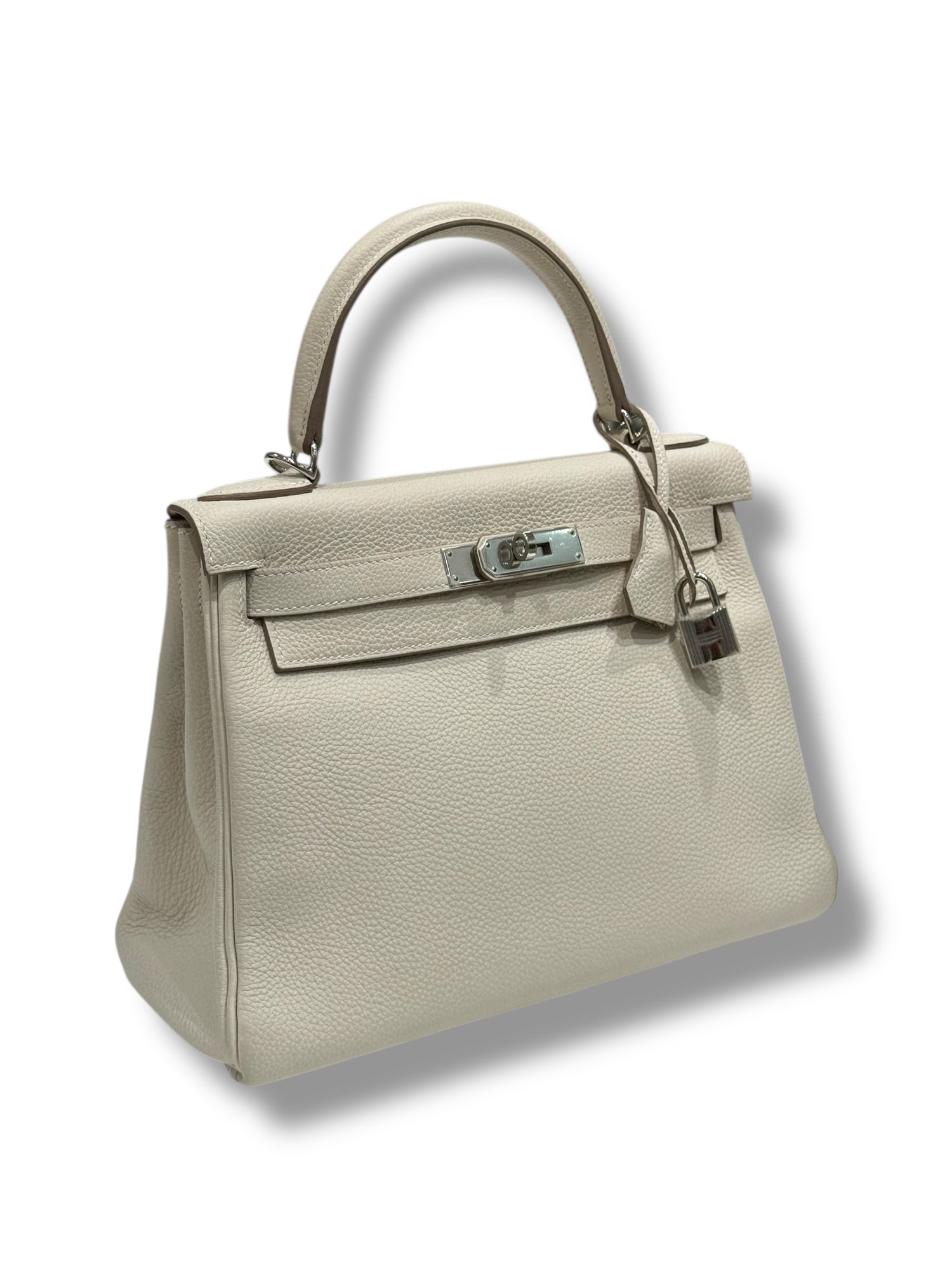 Hermès - Sac Kelly 28 Béton PHW