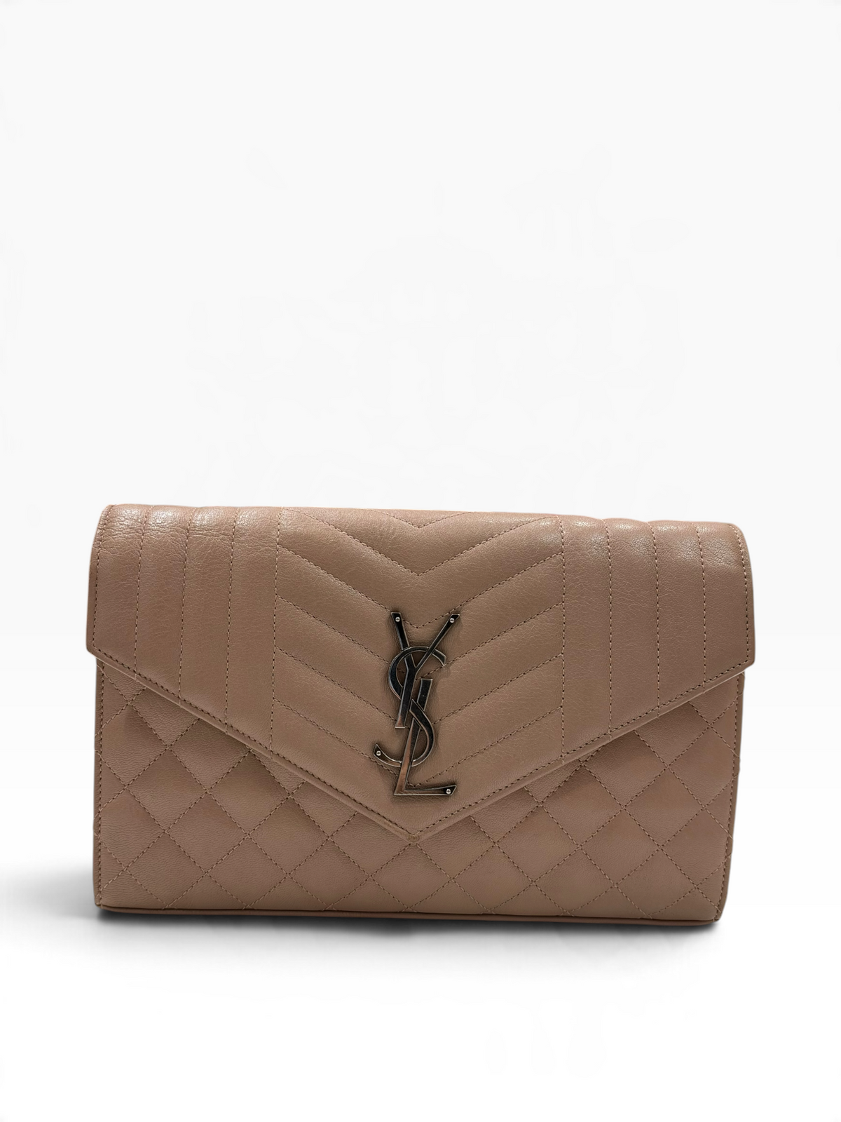Saint Laurent - Sac Wallet Enveloppe Beige