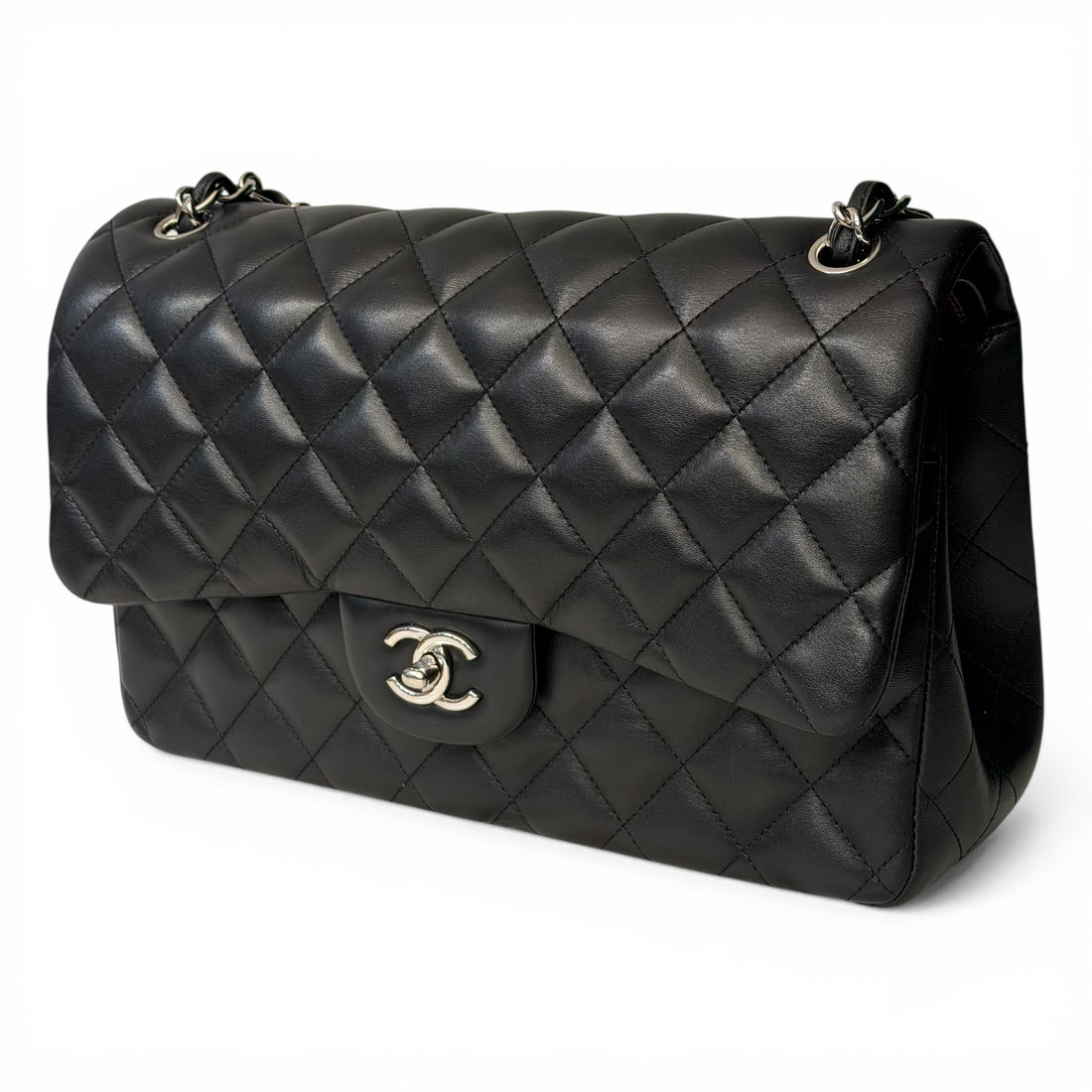 Chanel - Sac Jumbo Noir Cuir d’agneau | Les Folies d’Eugénie