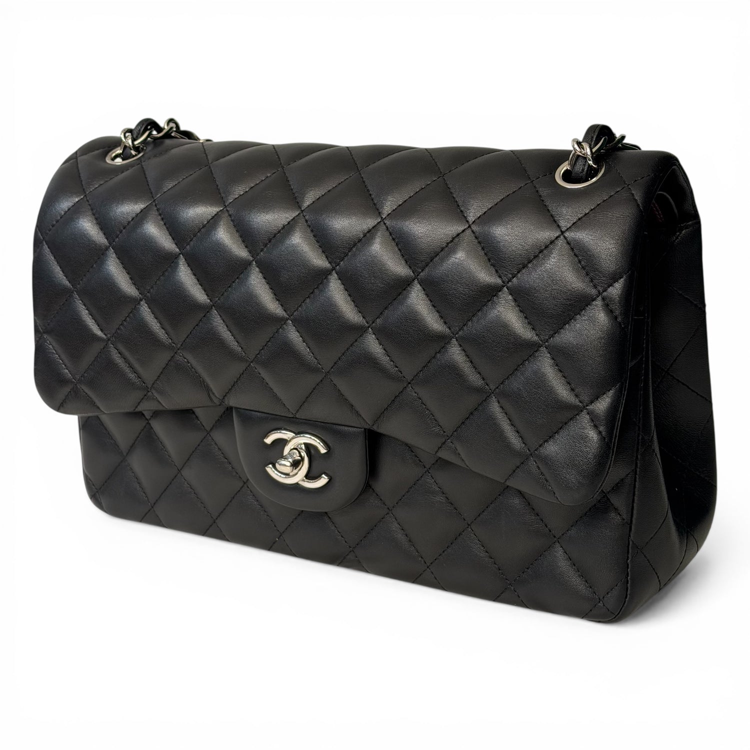 Chanel - Sac Jumbo Noir Cuir d’agneau | Les Folies d’Eugénie