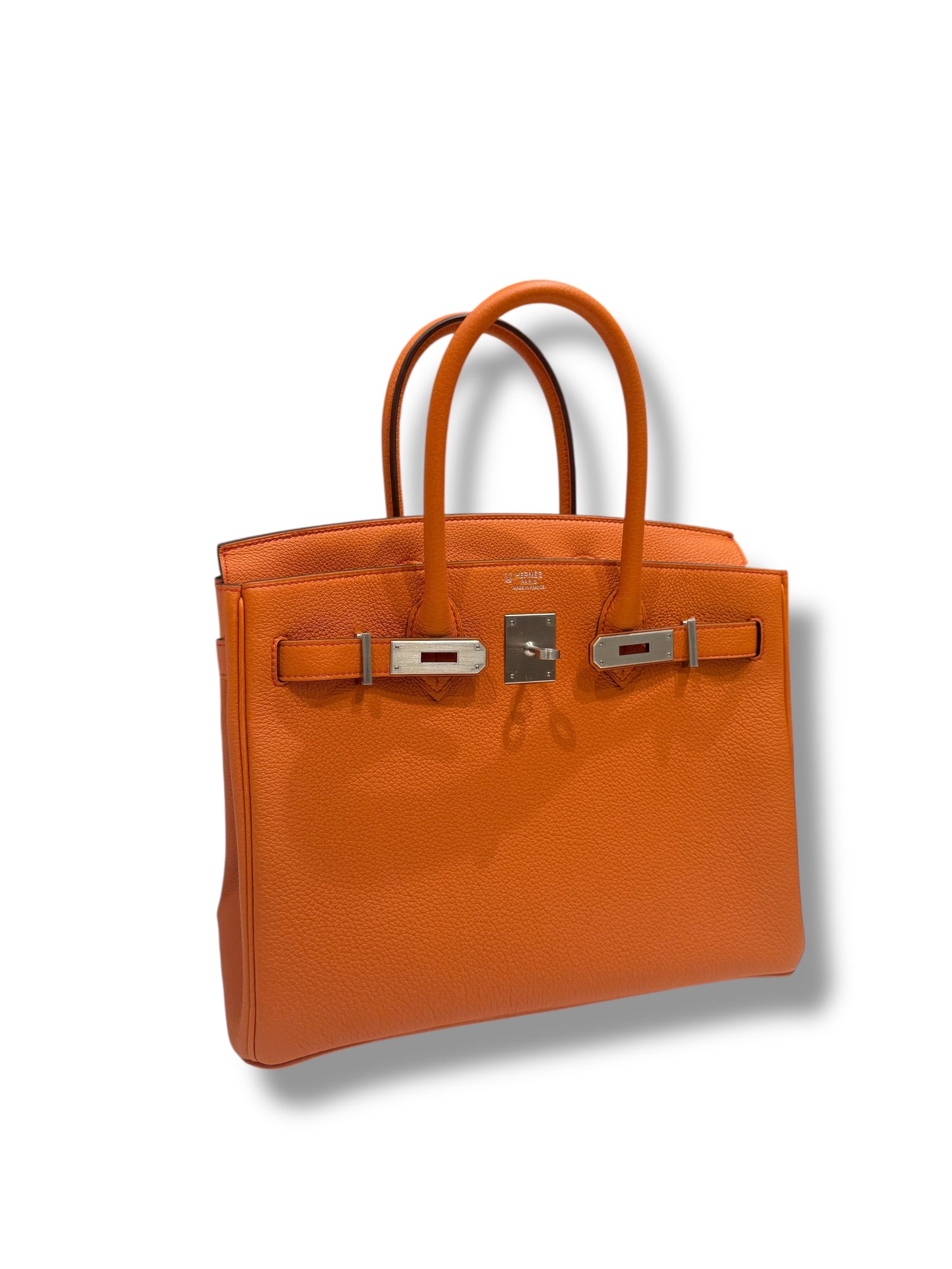 Hermès - Sac Birkin 30 Orange H et Rouge Coeur Commande spéciale