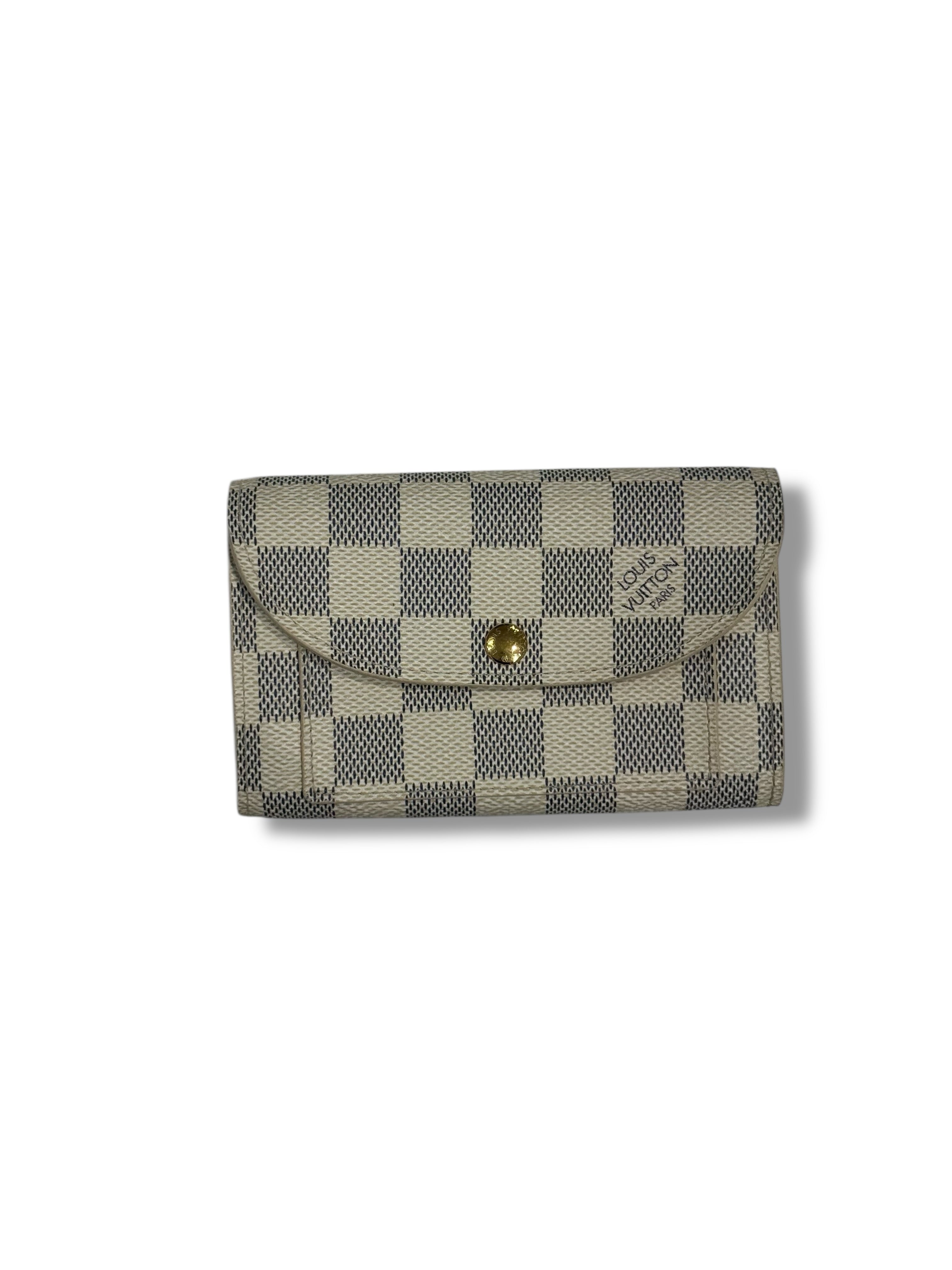 Louis Vuitton : Petit portefeuille Damier Azur