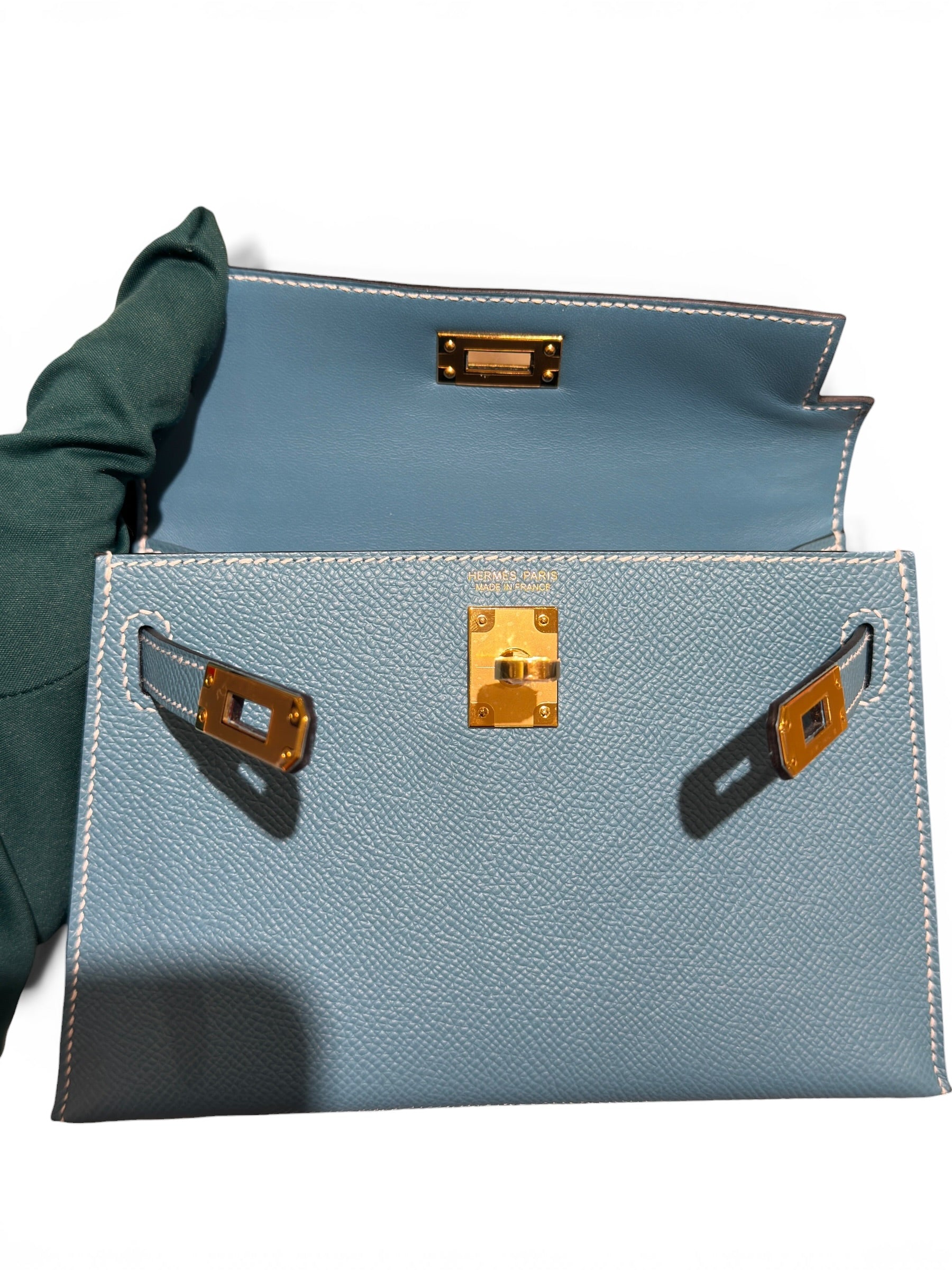 Hermès - Sac Mini Kelly Bleu Jeans
