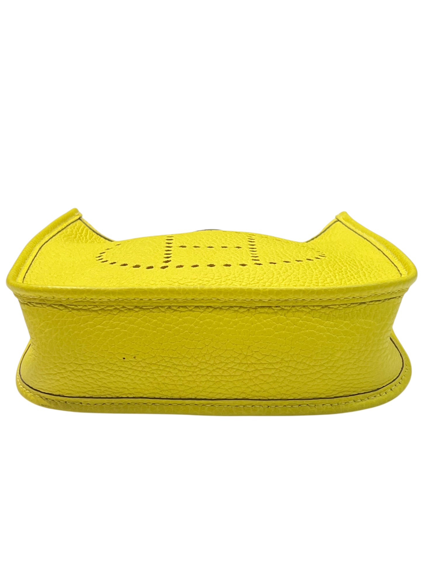 Hermès - sac mini Evelyne 16 jaune lime