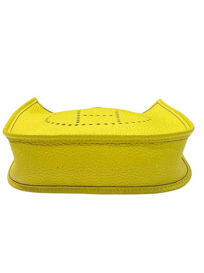 Hermès - sac mini Evelyne 16 jaune lime