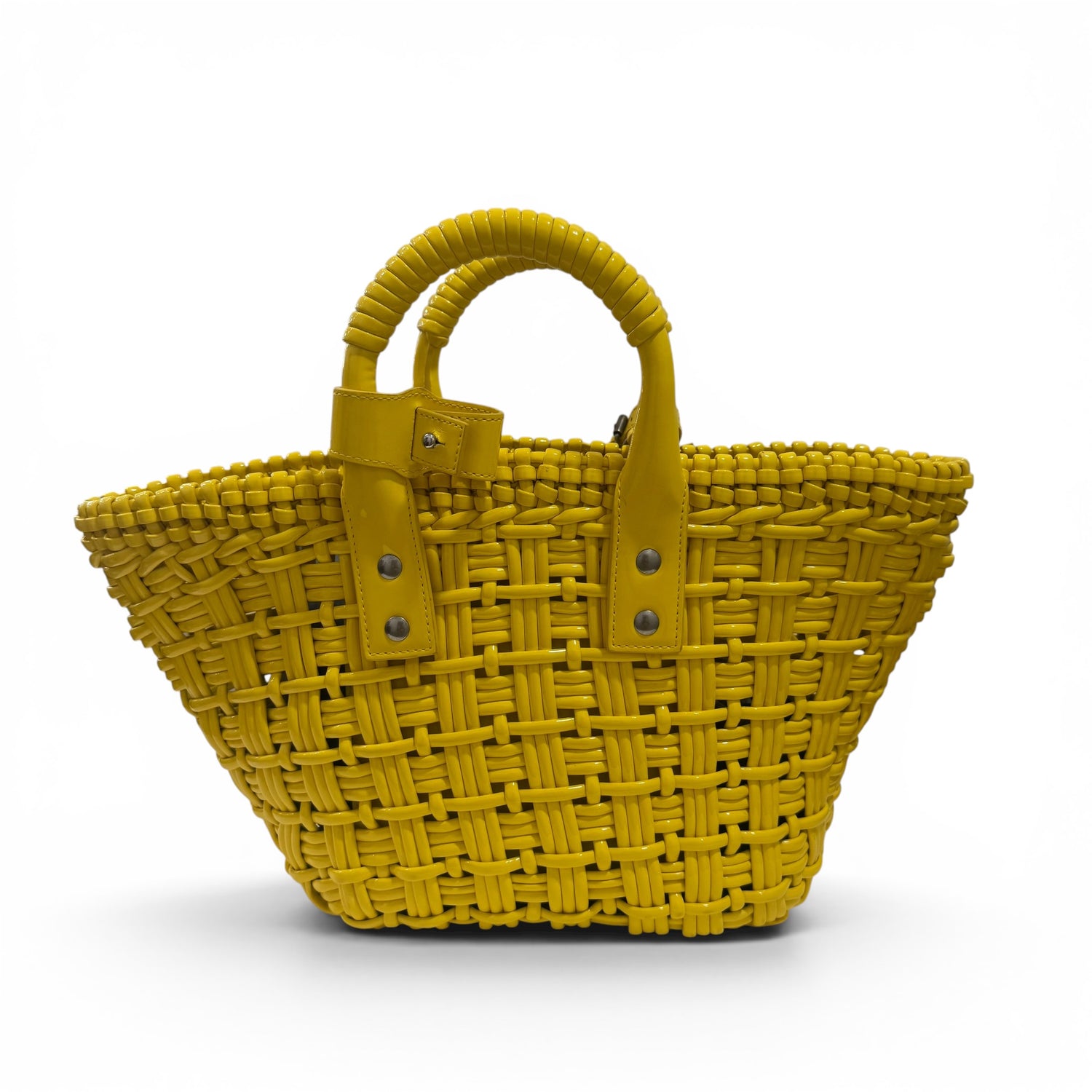 Balenciaga - Panier jaune en caoutchouc
