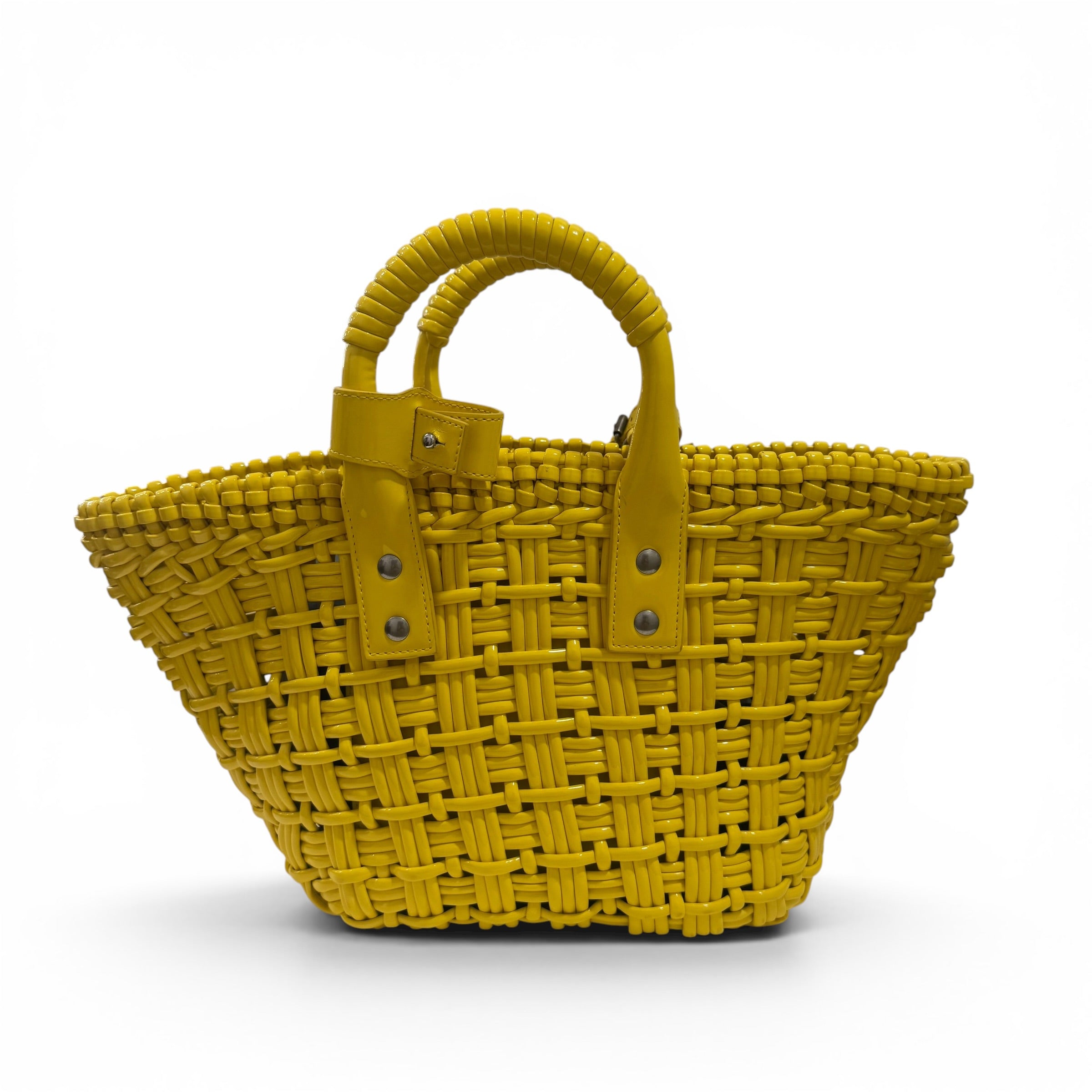 Balenciaga - Panier jaune en caoutchouc