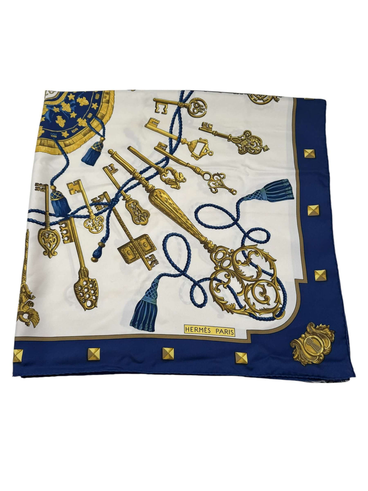 Hermès - Foulard blu les Clés