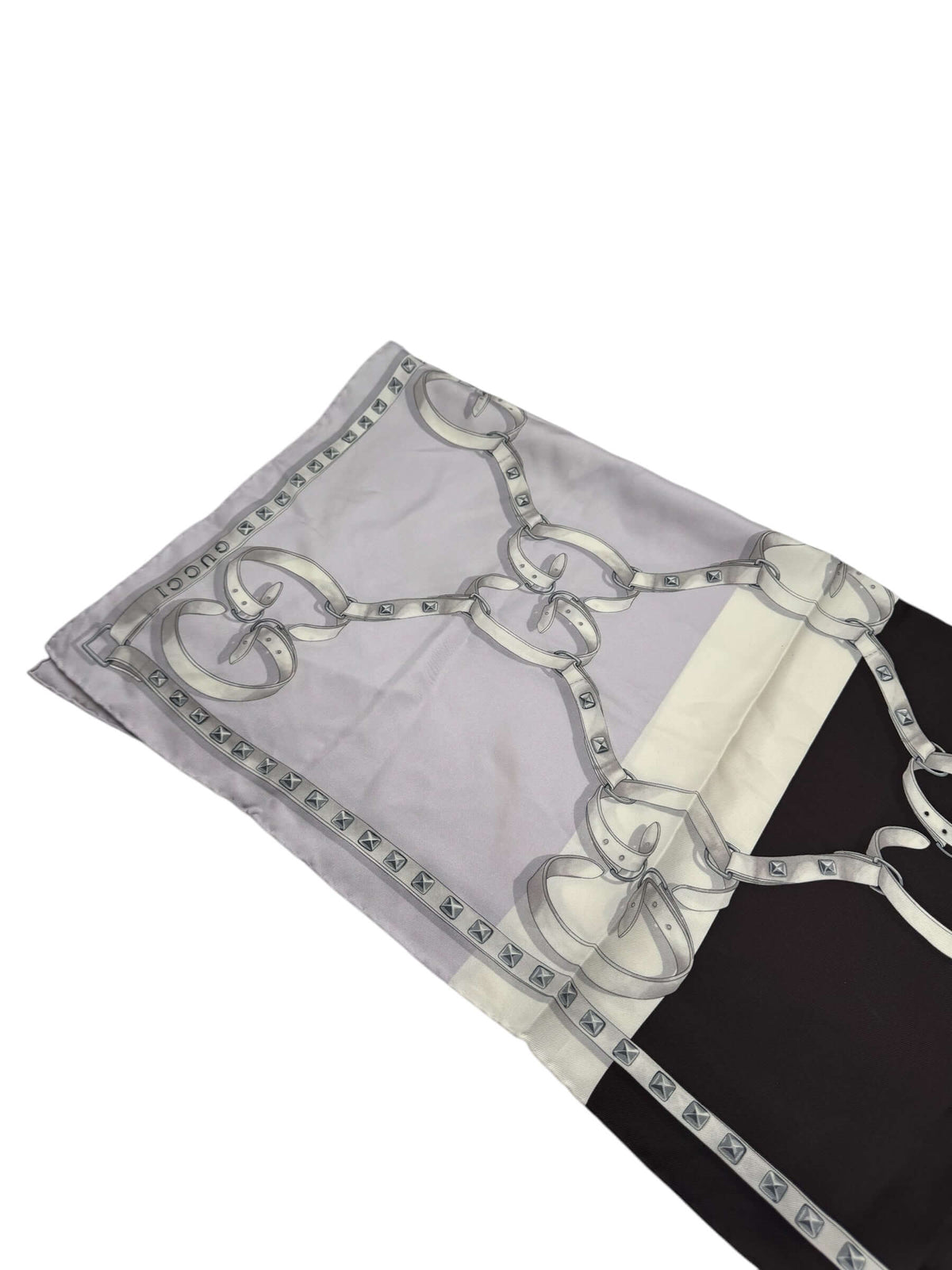 Gucci - Foulard in seta motivo equestre
