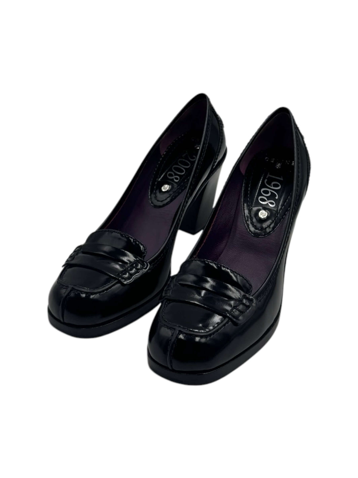 Céline - Mocassini con tacco neri T35