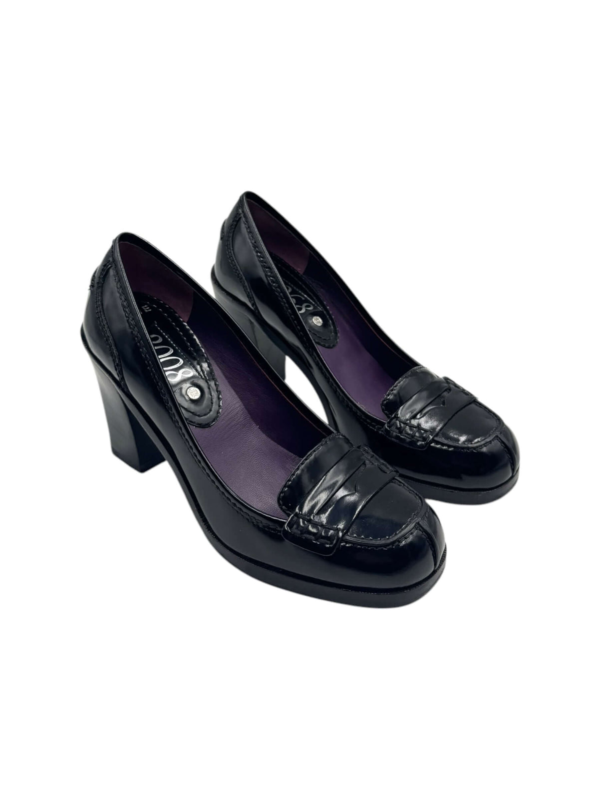 Céline - Mocassini con tacco neri T35