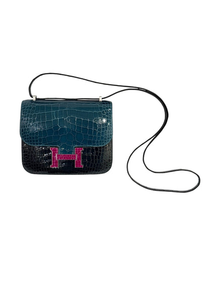 Hermès - Sac Constance III Mini tricolore alligator