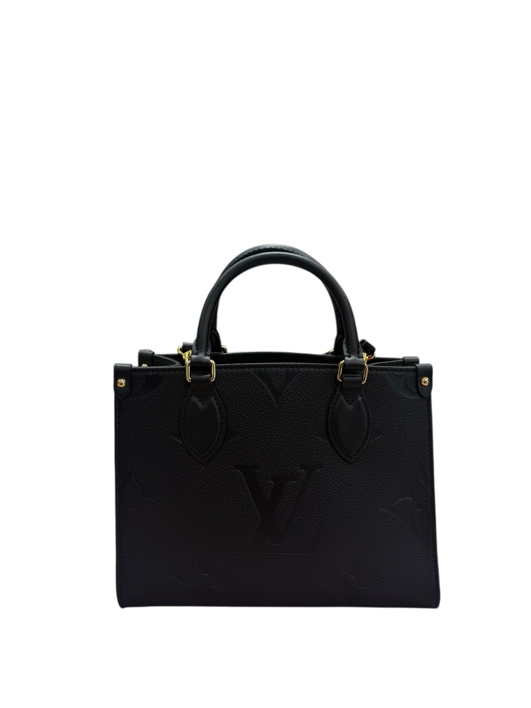 Louis Vuitton - Sac cabas petit Onthego cuir empreinte noir