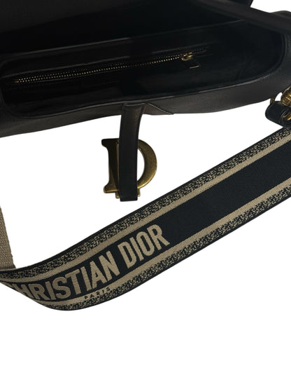 Dior - Sac Saddle à bandoulière noir