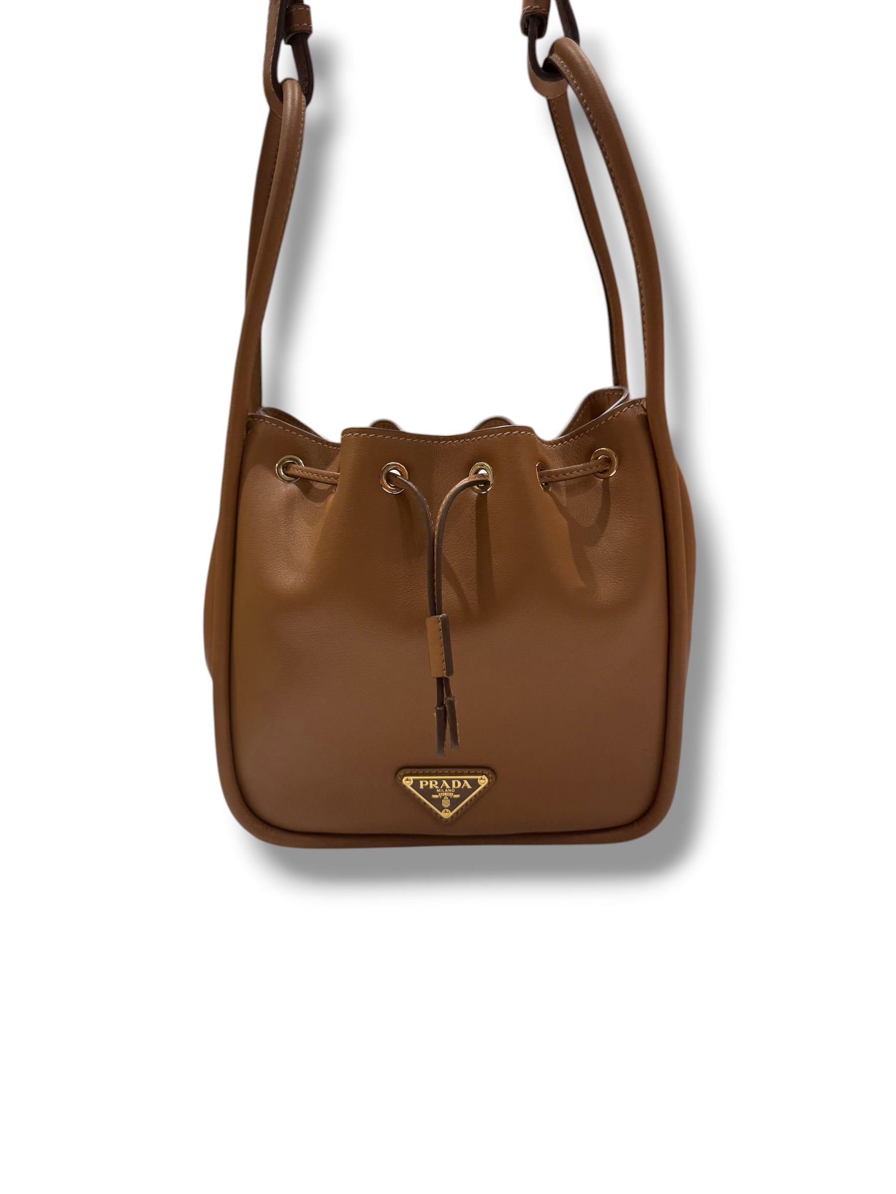 Prada - Sac seau Darling Camel