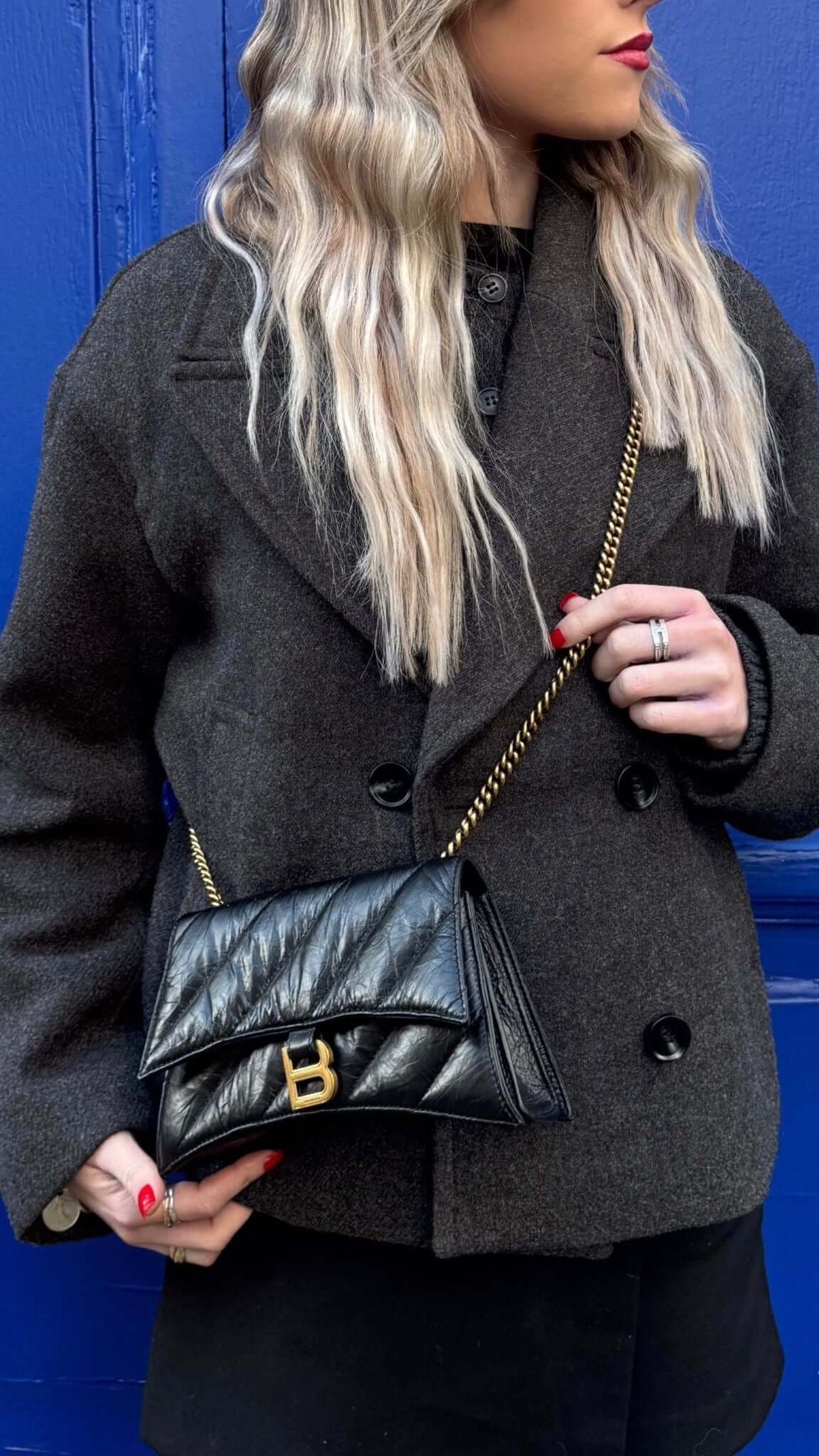 발렌시아가 - 주름 효과가 있는 사크 크러쉬