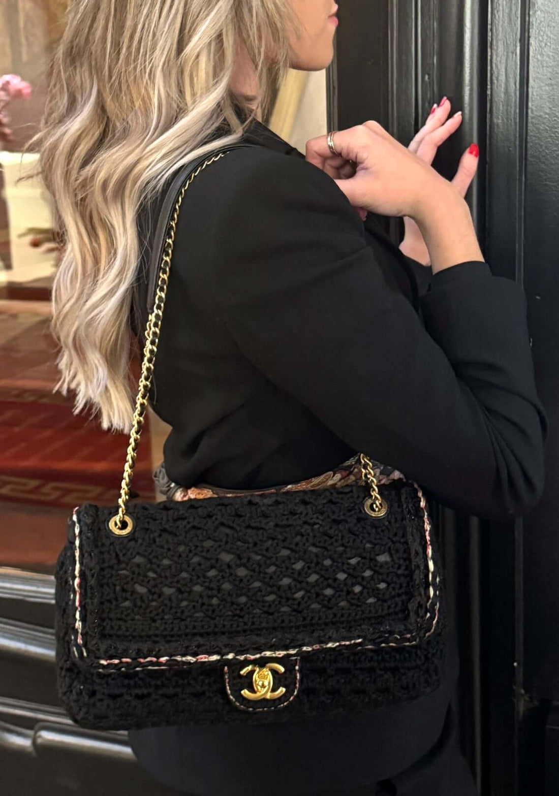Chanel - Black crochet bag