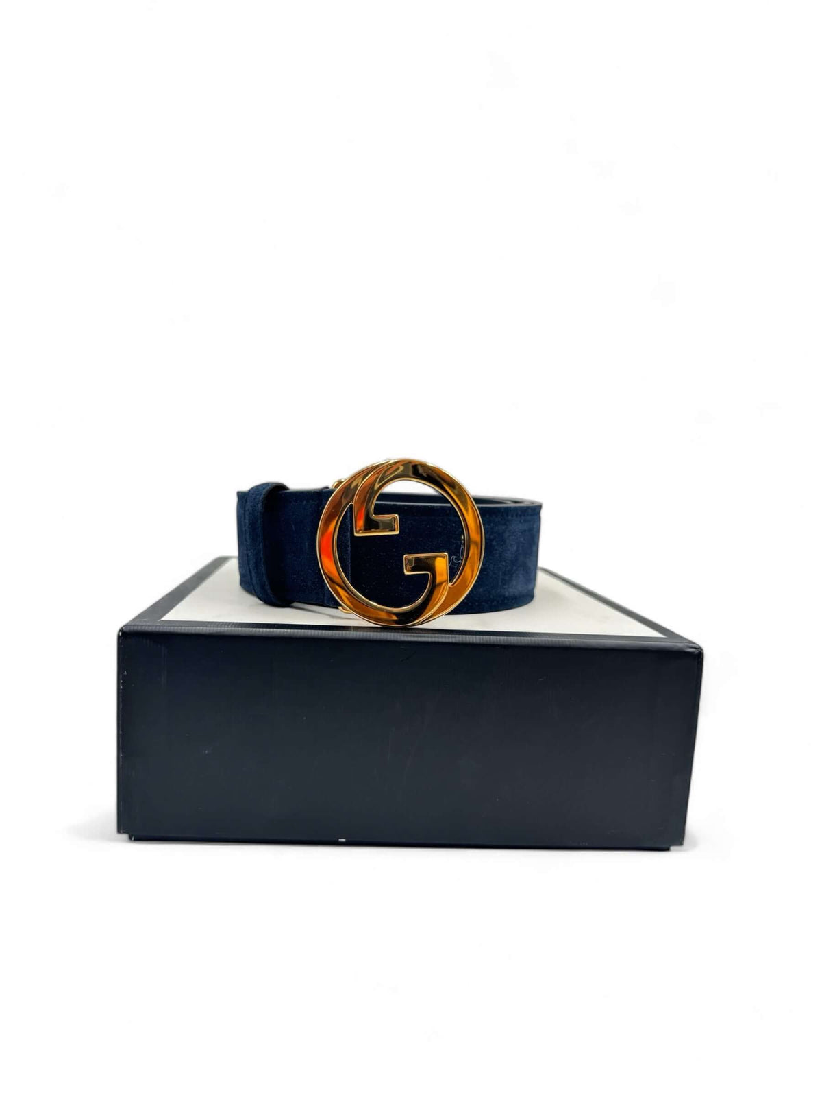 Gucci - Navy Blondie belt size 85