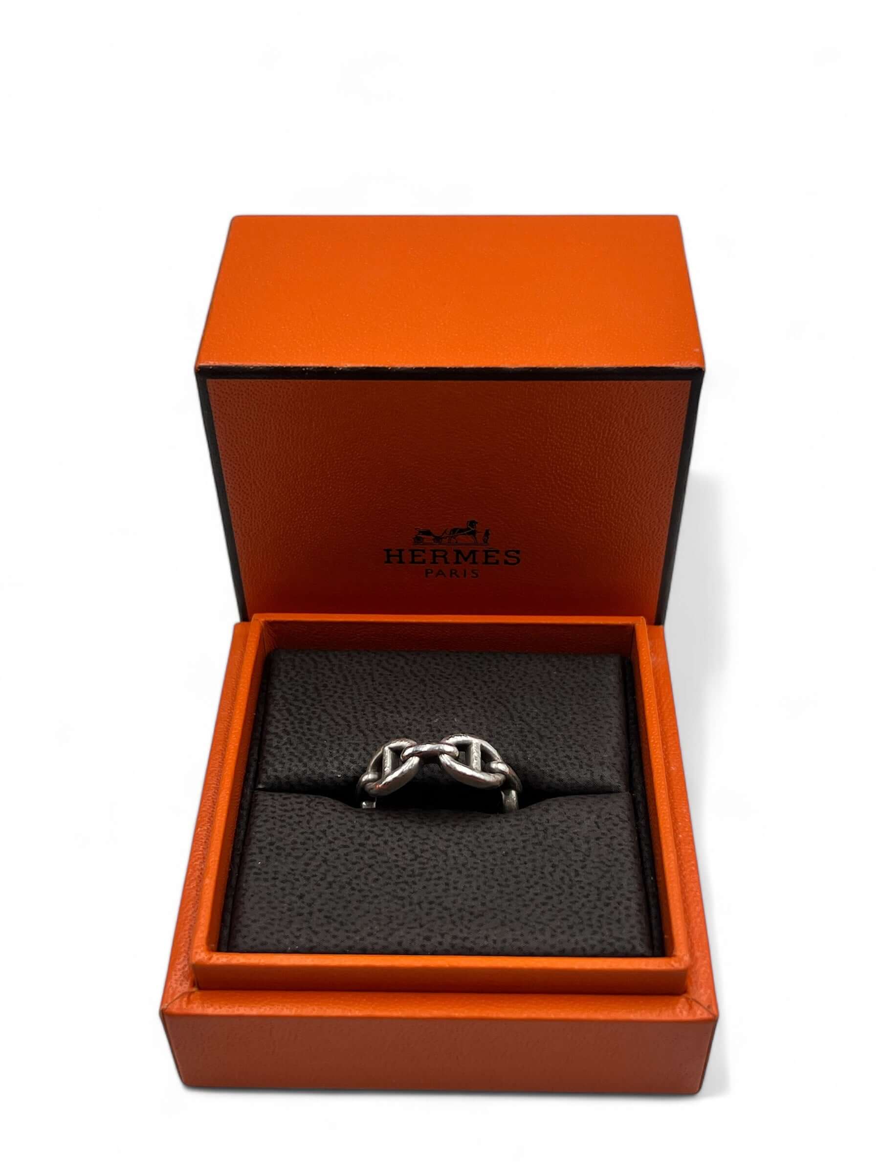 Hermès - Bague chaîne d’ancre T54