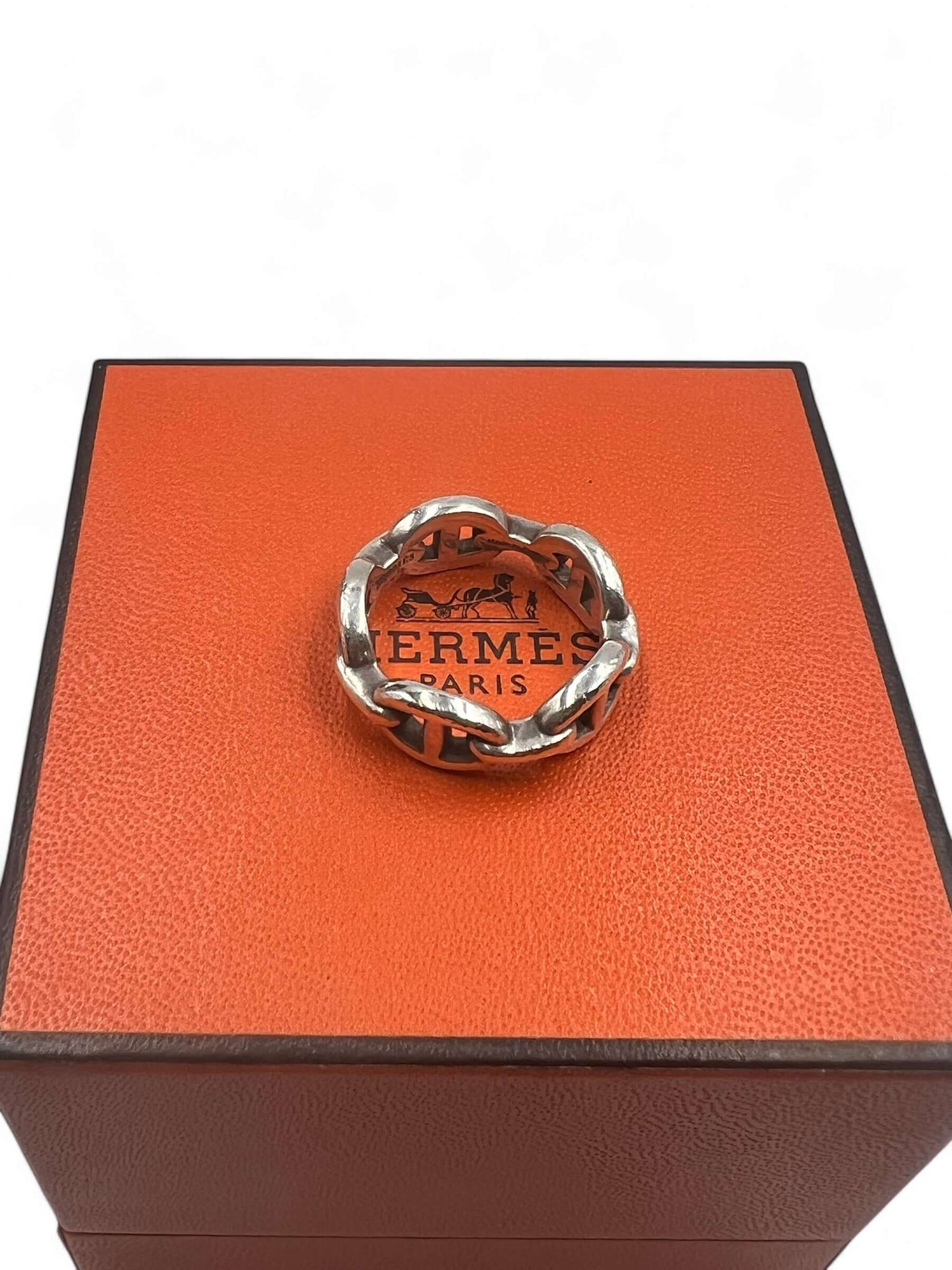 Hermès - Bague chaîne d’ancre T54