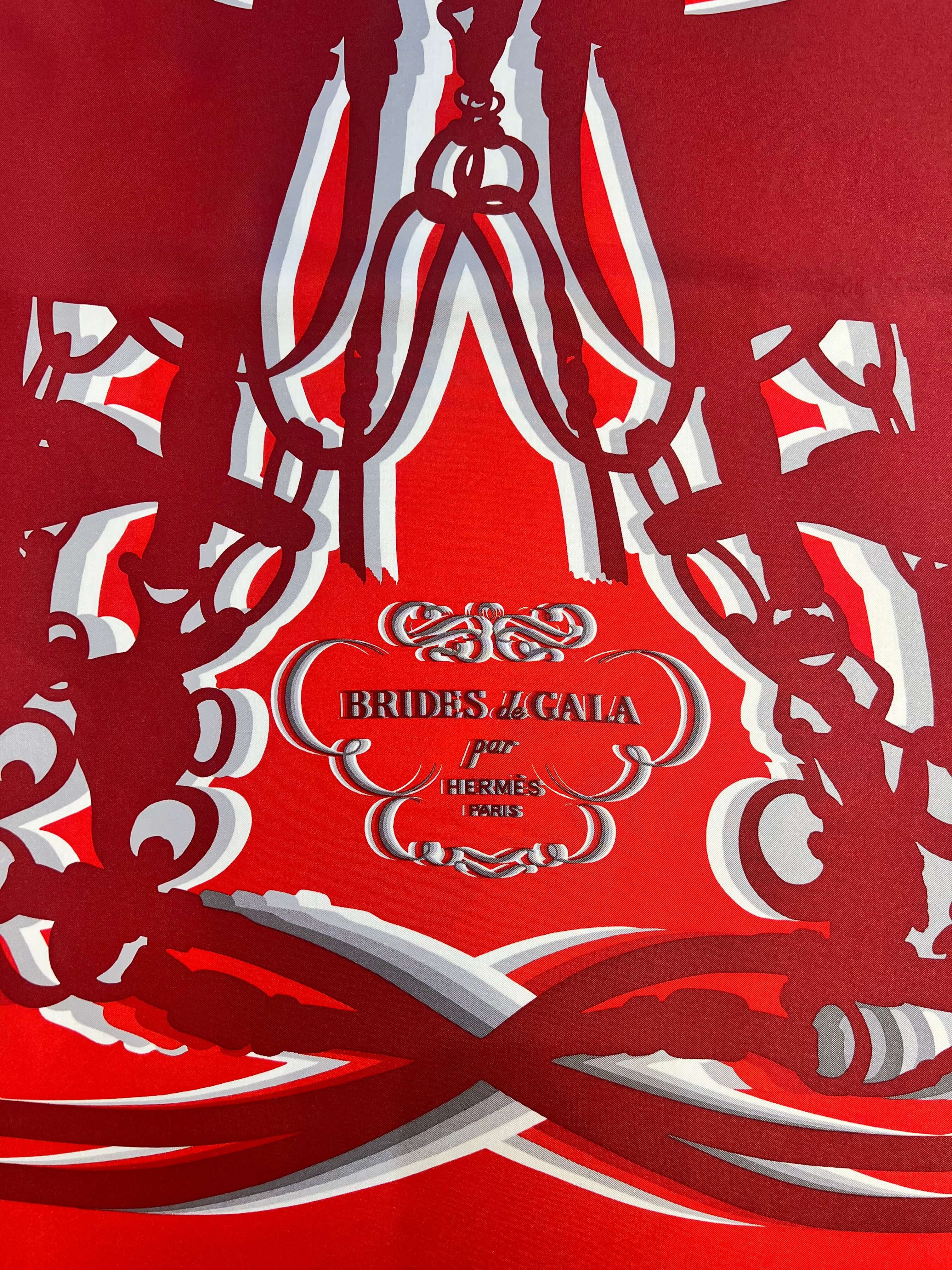 Hermès - Carré de soie 90 &quot; Brides de Gala &quot;