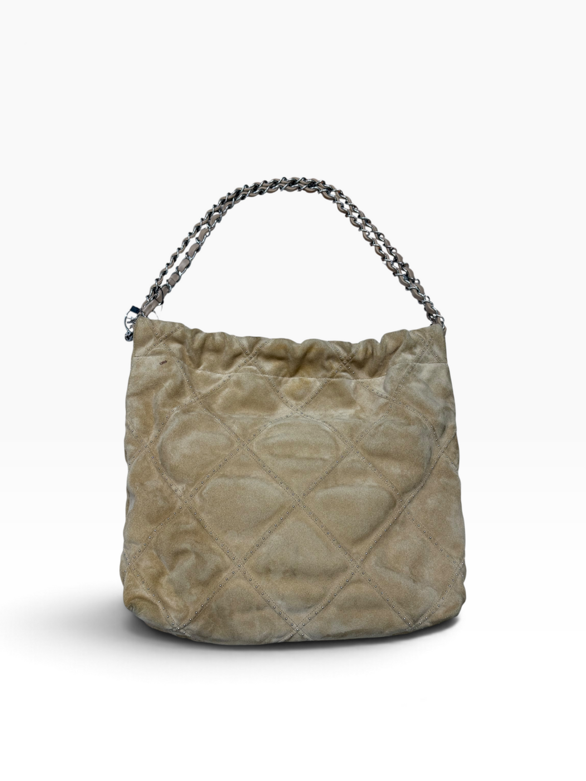 Chanel - sac 22 daim beige small