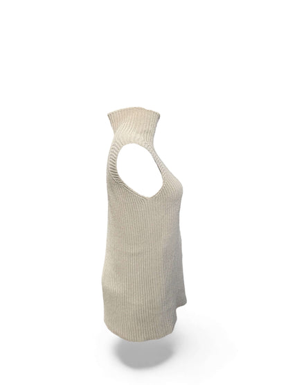 Hermès - Pull sans manche col cheminé TM