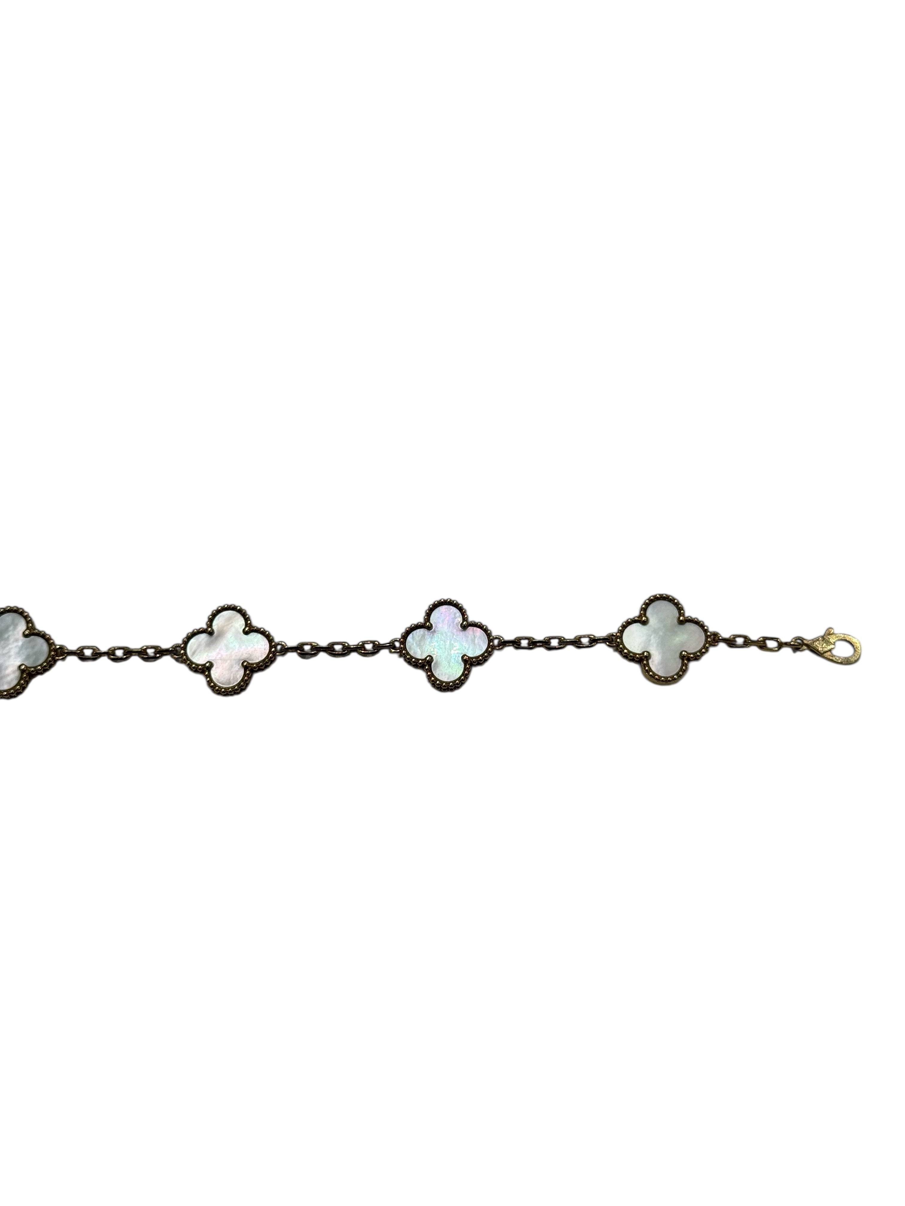 Van Cleef - Bracelet Vintage Alhambra 5 motifs Nacre