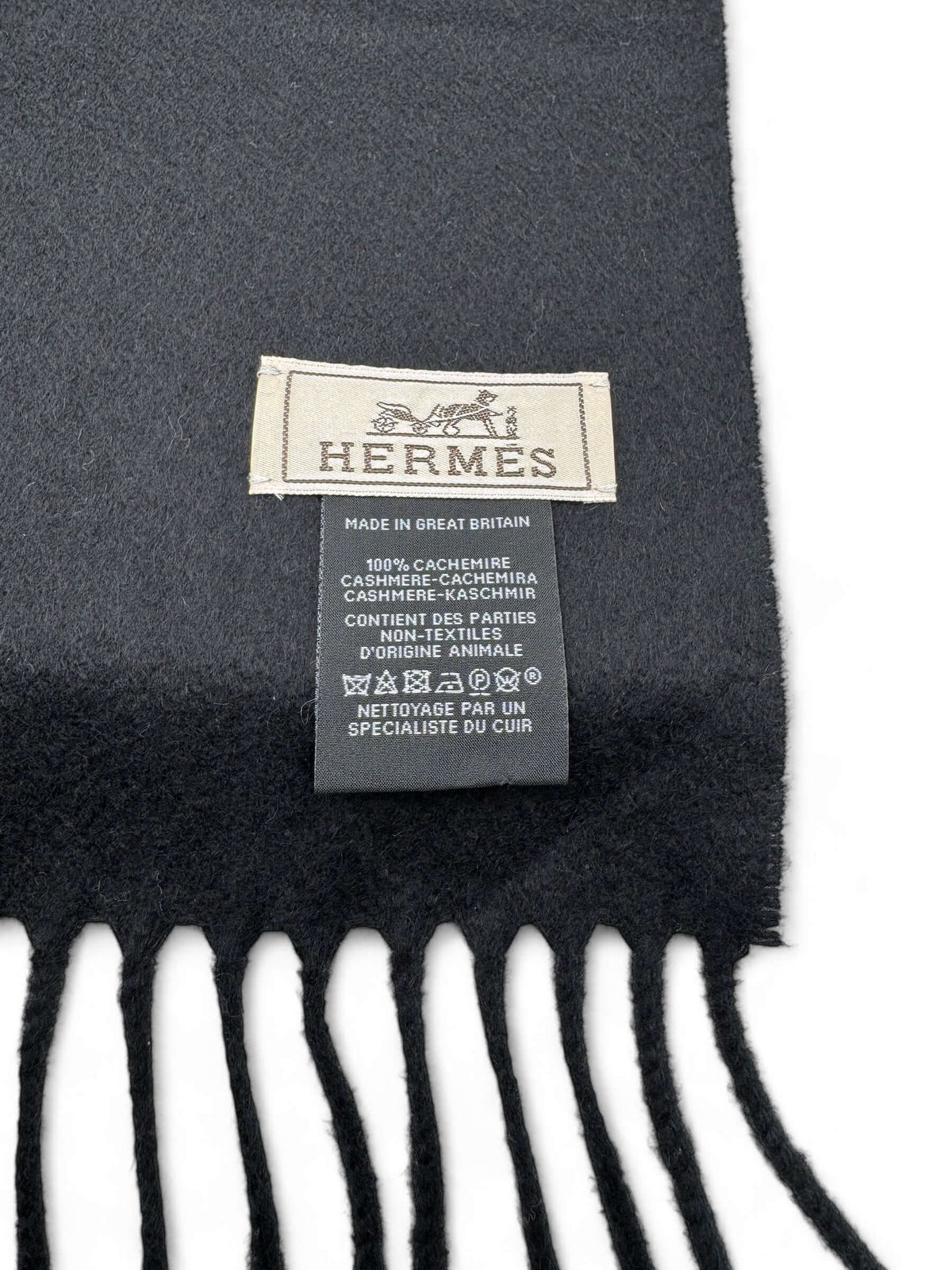 Hermès - Sciarpa in cashmere "Wild Horses" Nero
