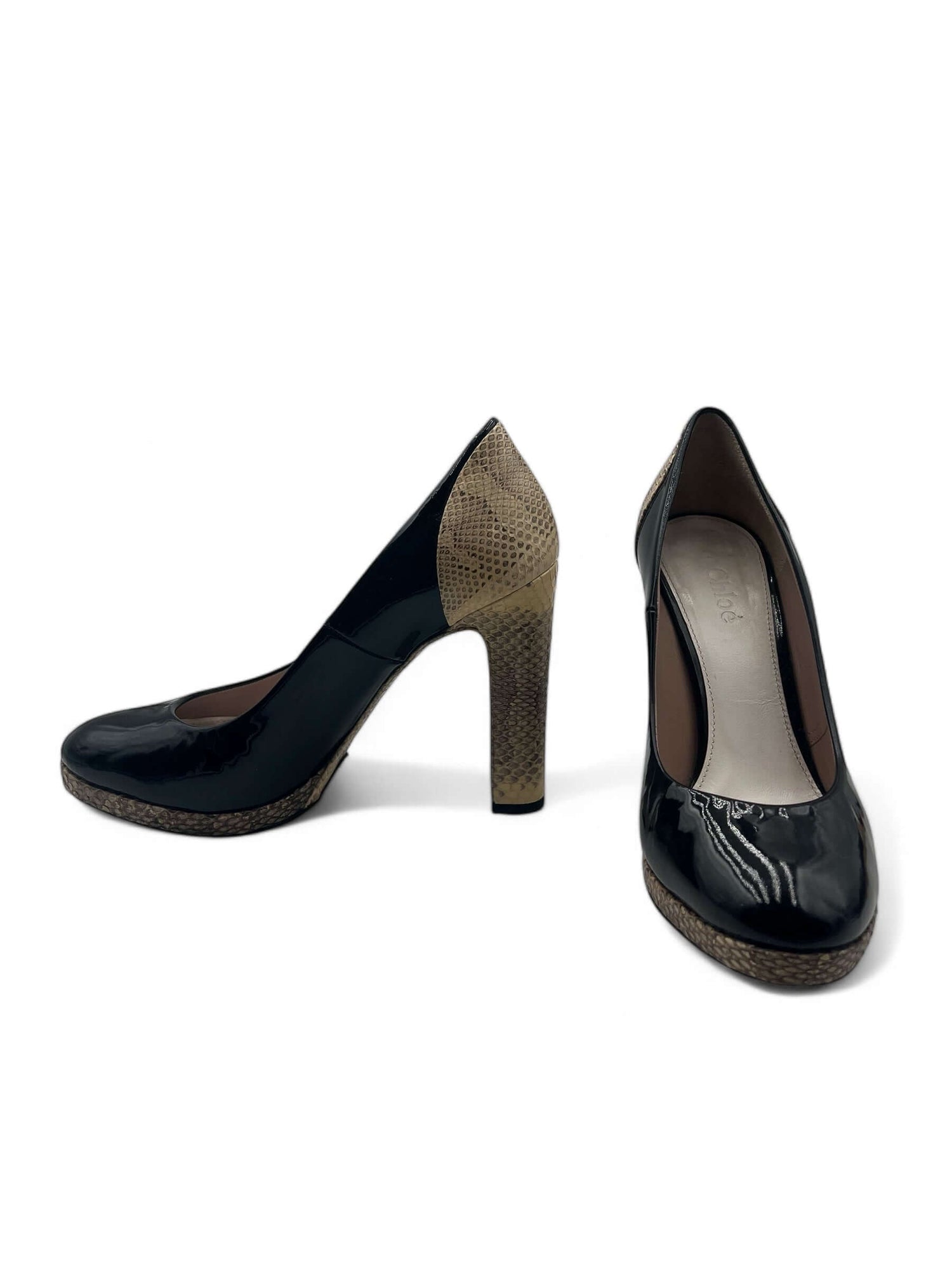 Chloé - Escarpins noir vernis T37