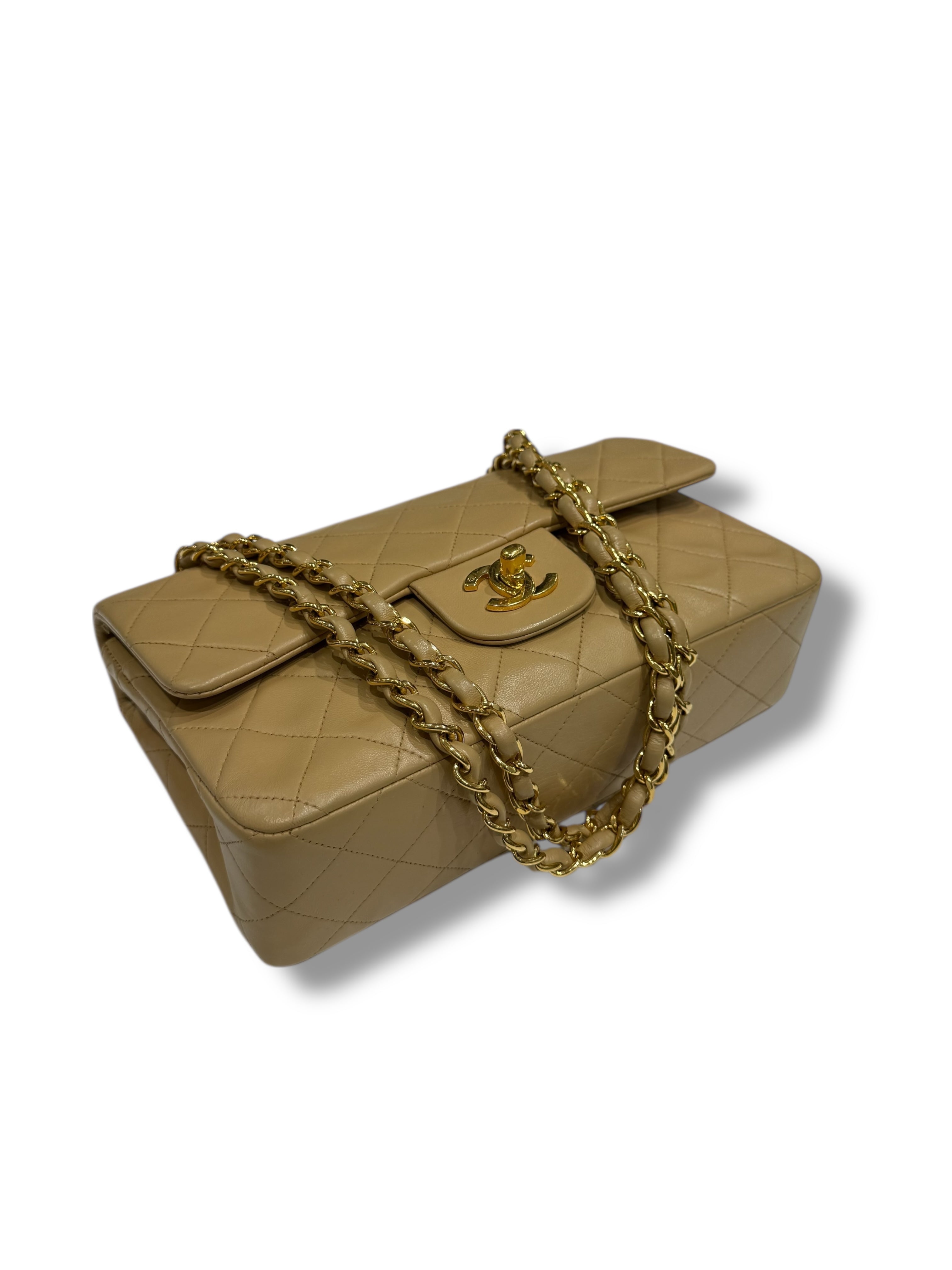 Chanel - sac classique Timeless small cuir Camel