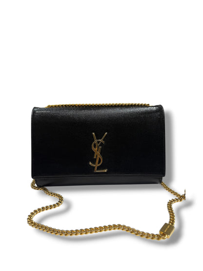 Saint Laurent - sac Kate médium cuir noir